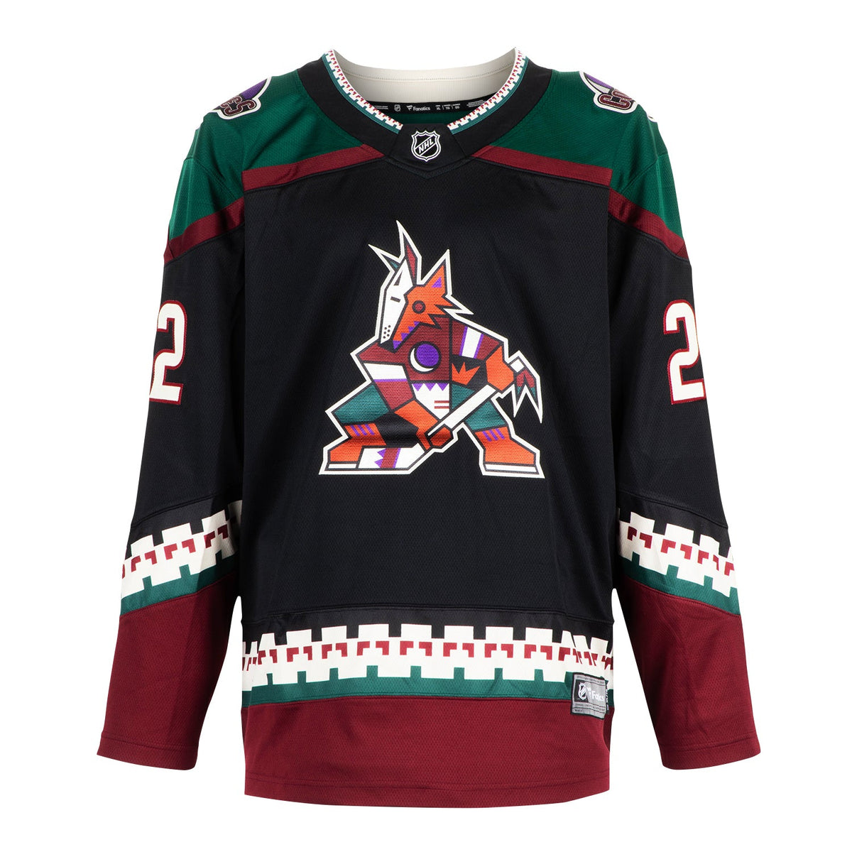 Mike Gartner Signed Phoenix Coyotes Black Kachina Fanatics Breakaway Jersey product image 2, provided for visual reference