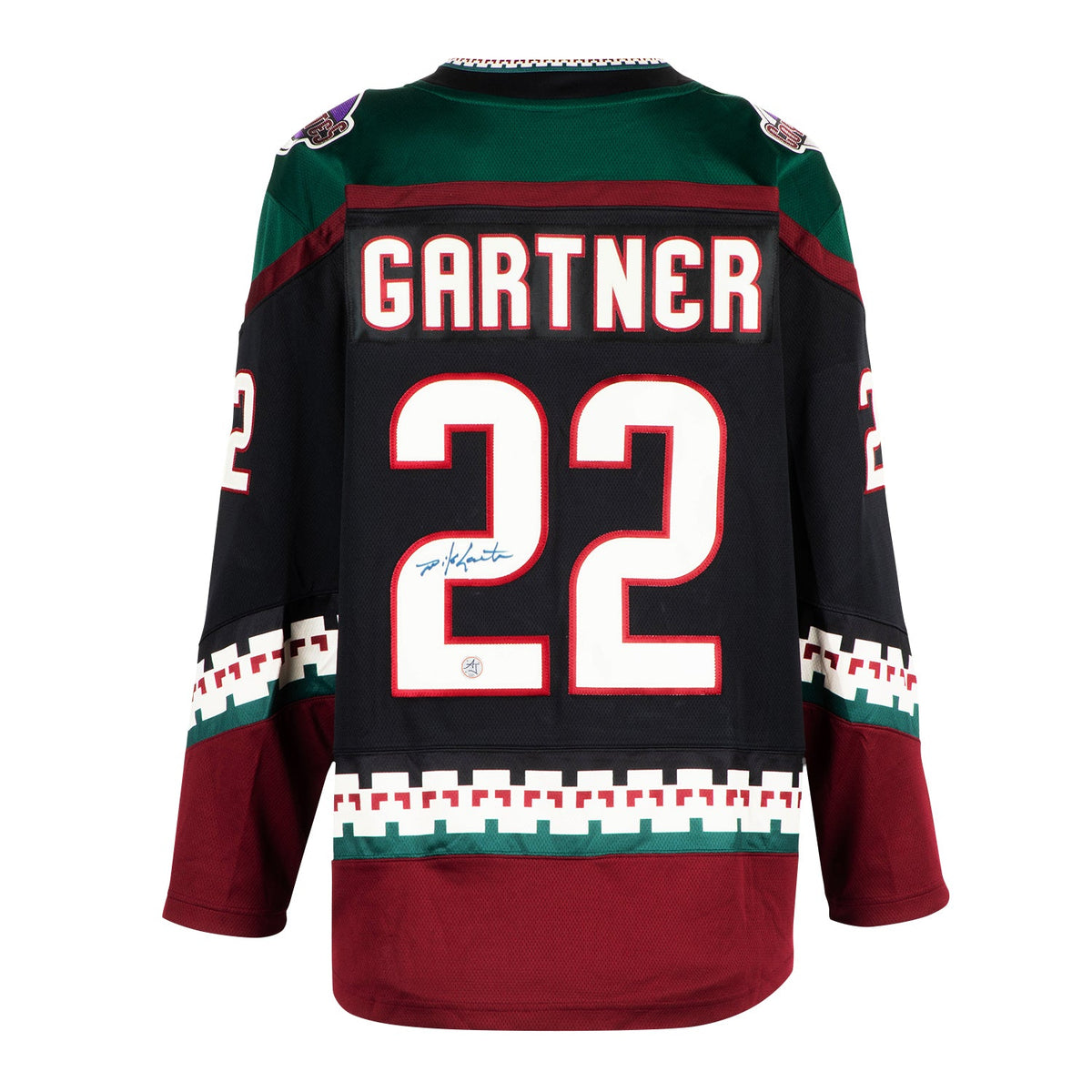 Mike Gartner Signed Phoenix Coyotes Black Kachina Fanatics Breakaway Jersey product image 1, provided for visual reference