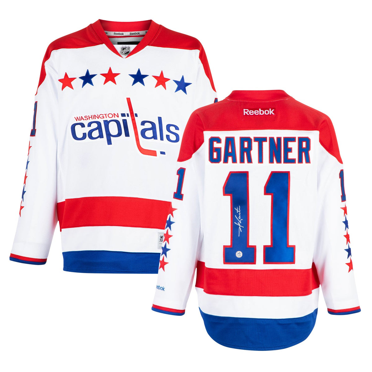 Mike Gartner Autographed Washington Capitals Vintage Reebok Jersey product image 3, provided for visual reference and
