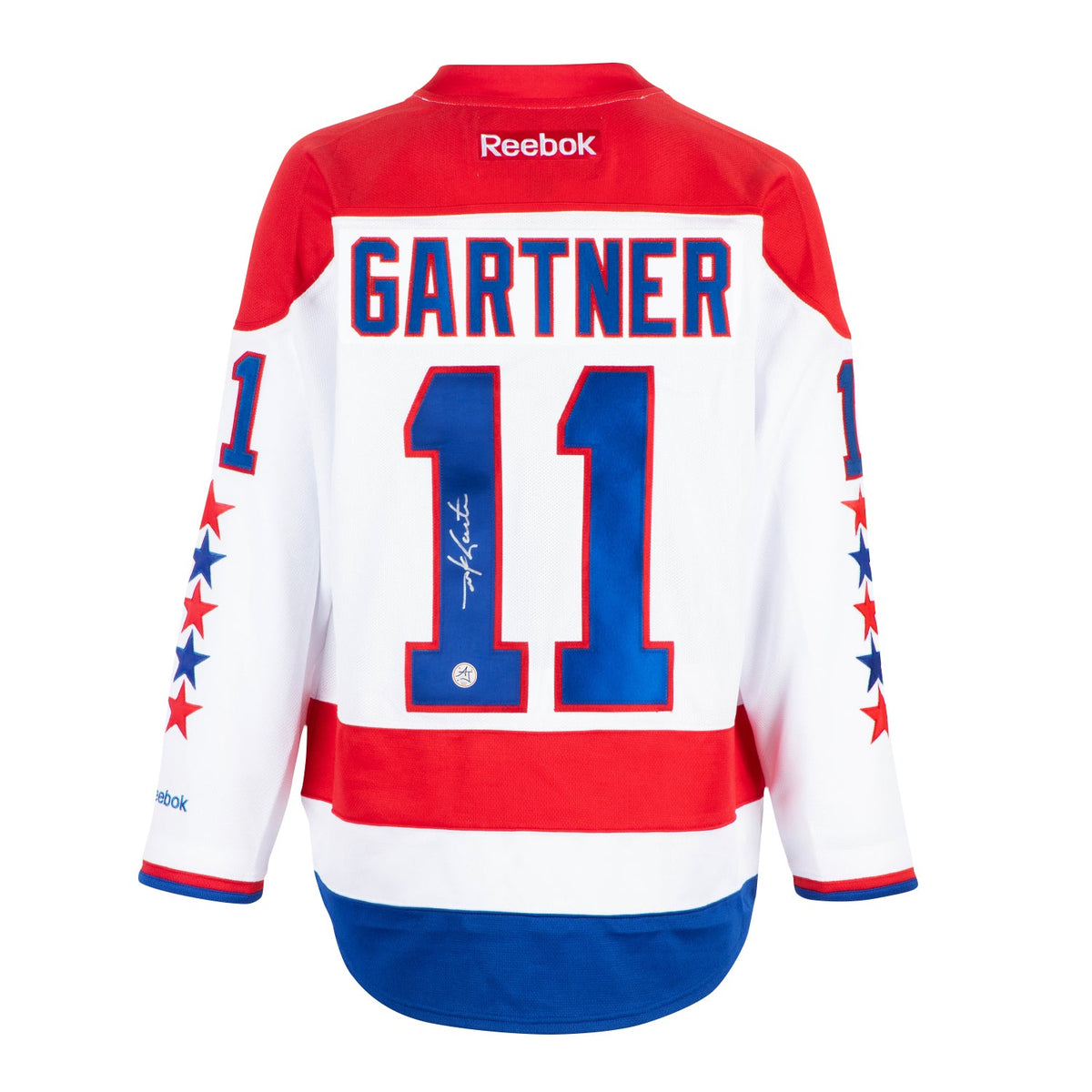 Mike Gartner Autographed Washington Capitals Vintage Reebok Jersey product image 1, provided for visual reference and