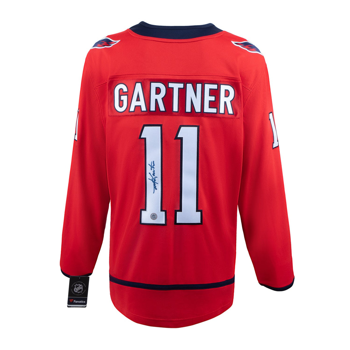 Mike Gartner Signed Washington Capitals Red Fanatics Breakaway Jersey product image 1, provided for visual reference and