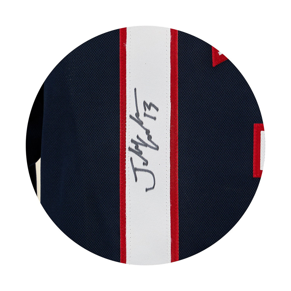 Johnny Gaudreau Autographed Columbus Blue Jackets adidas Jersey product image 3, provided for visual reference and product