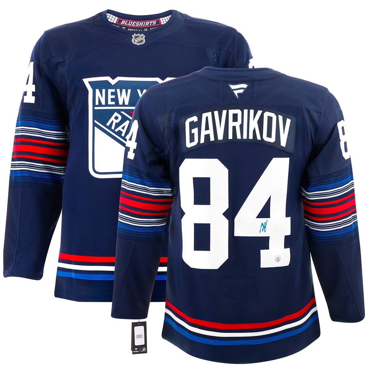 Vladislav Gavrikov Signed New York Rangers Alternate Fanatics Premium Jersey product image 3, provided for visual reference
