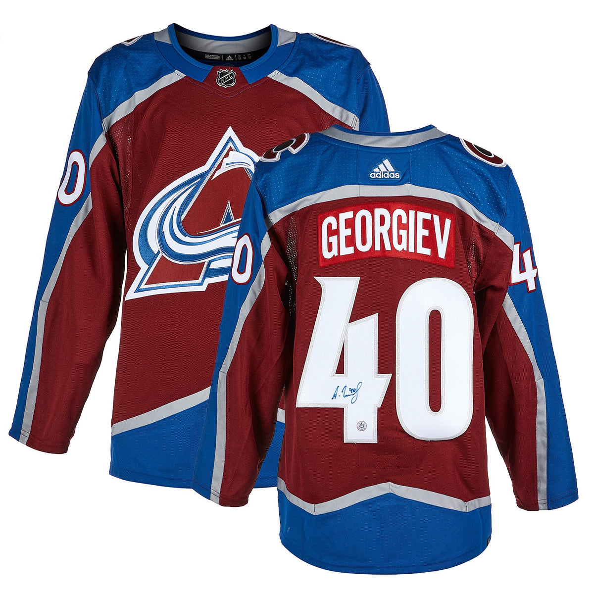 Alexandar Georgiev Autographed Colorado Avalanche adidas Jersey product image 3, provided for visual reference and product
