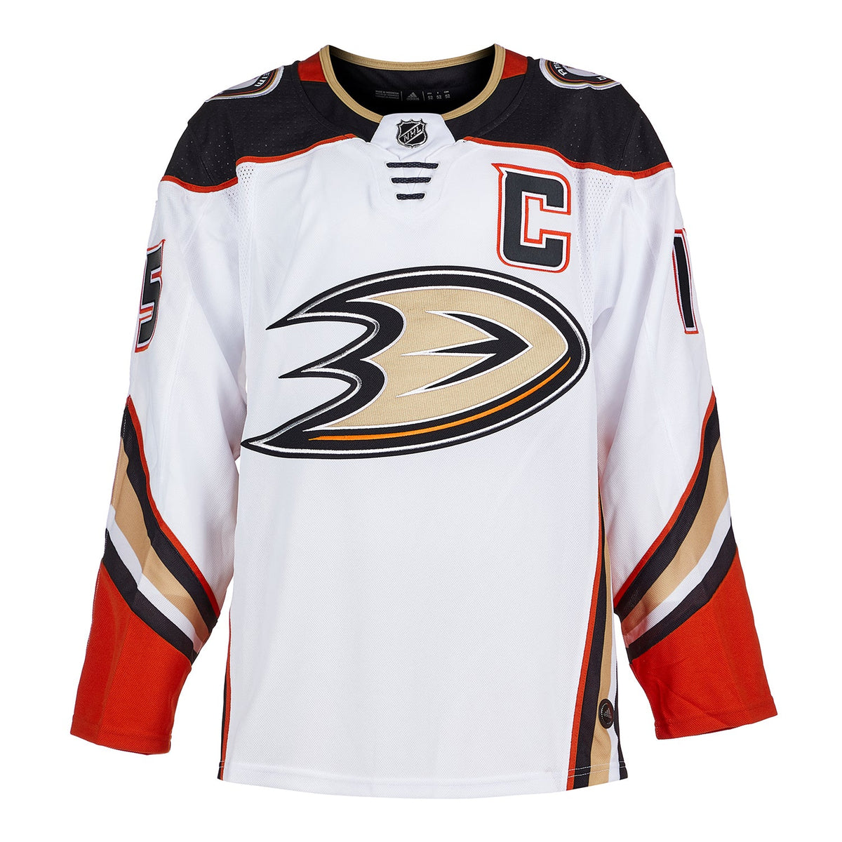 Ryan Getzlaf Signed Anaheim Ducks White adidas Jersey product image 2, provided for visual reference and product detail