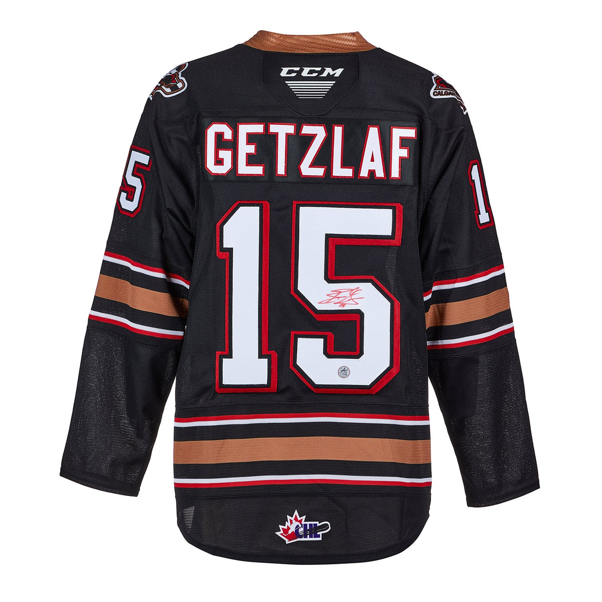 Ryan Getzlaf Autographed Calgary Hitmen CHL CCM Jersey product image 1, provided for visual reference and product detail