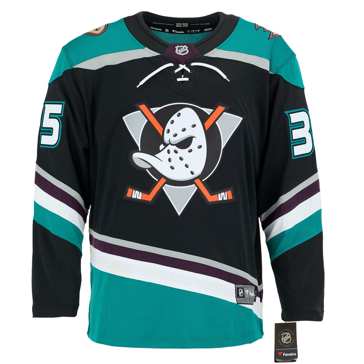 JS Giguere Signed Anaheim Ducks Throwback Breakaway Jersey product image 2, provided for visual reference and product detail