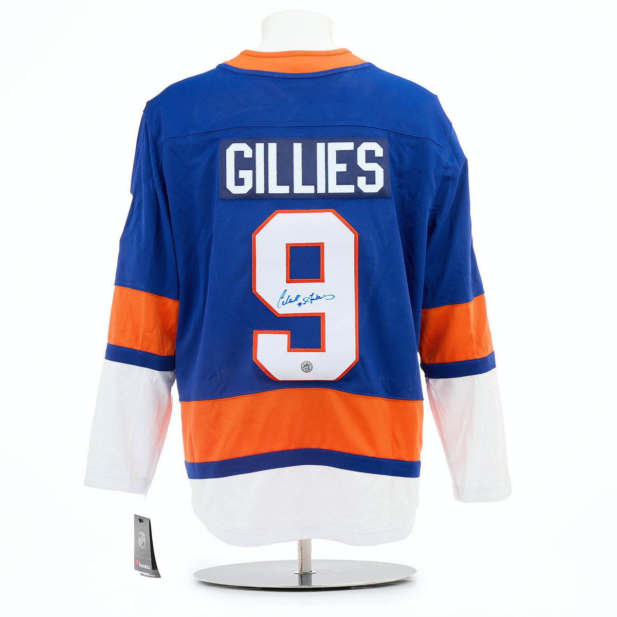 Clark Gillies Autographed New York Islanders Fanatics Breakaway Jersey product image 1, provided for visual reference and