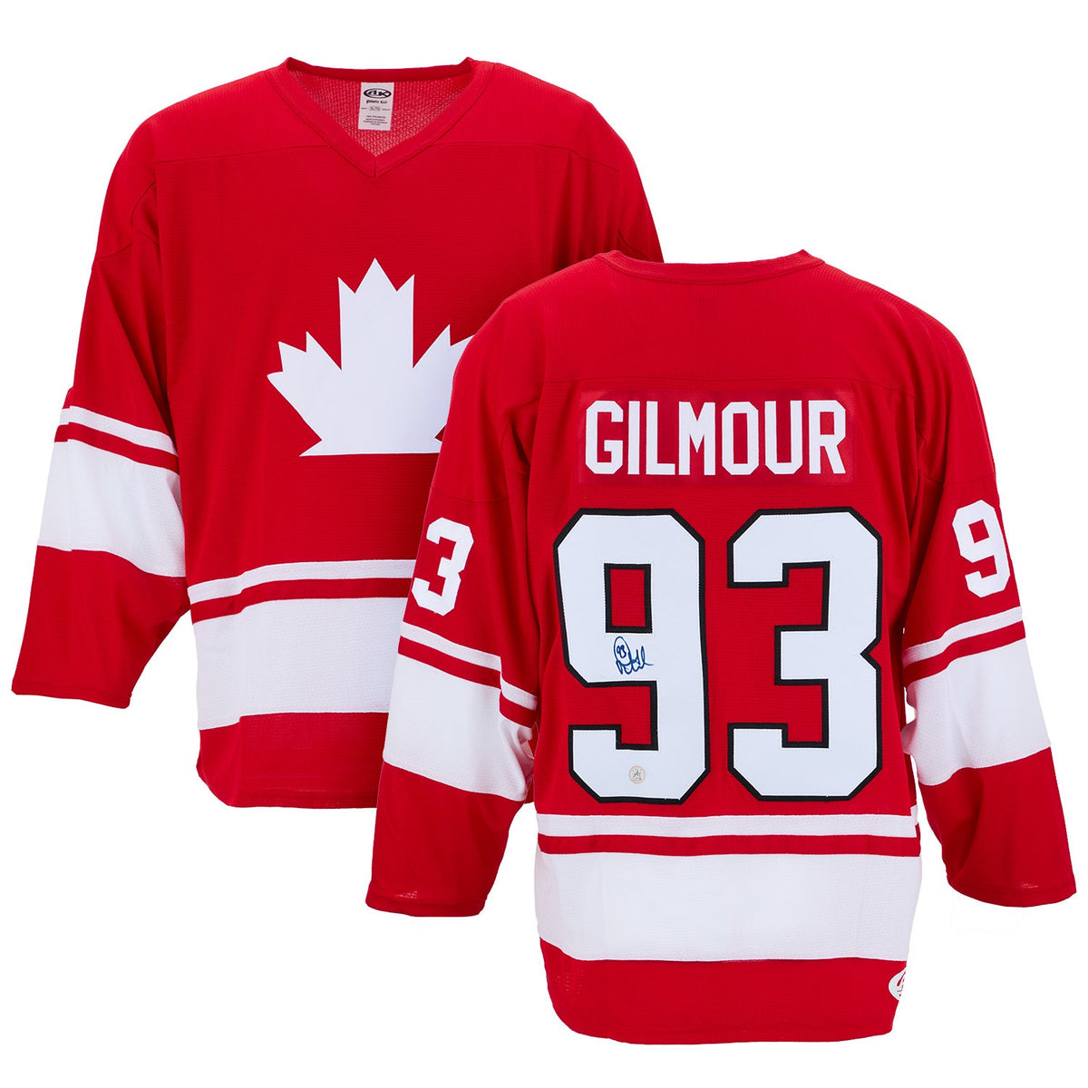 Doug Gilmour Autographed Team Canada Custom Hockey Nation Jersey product image 3, provided for visual reference and product