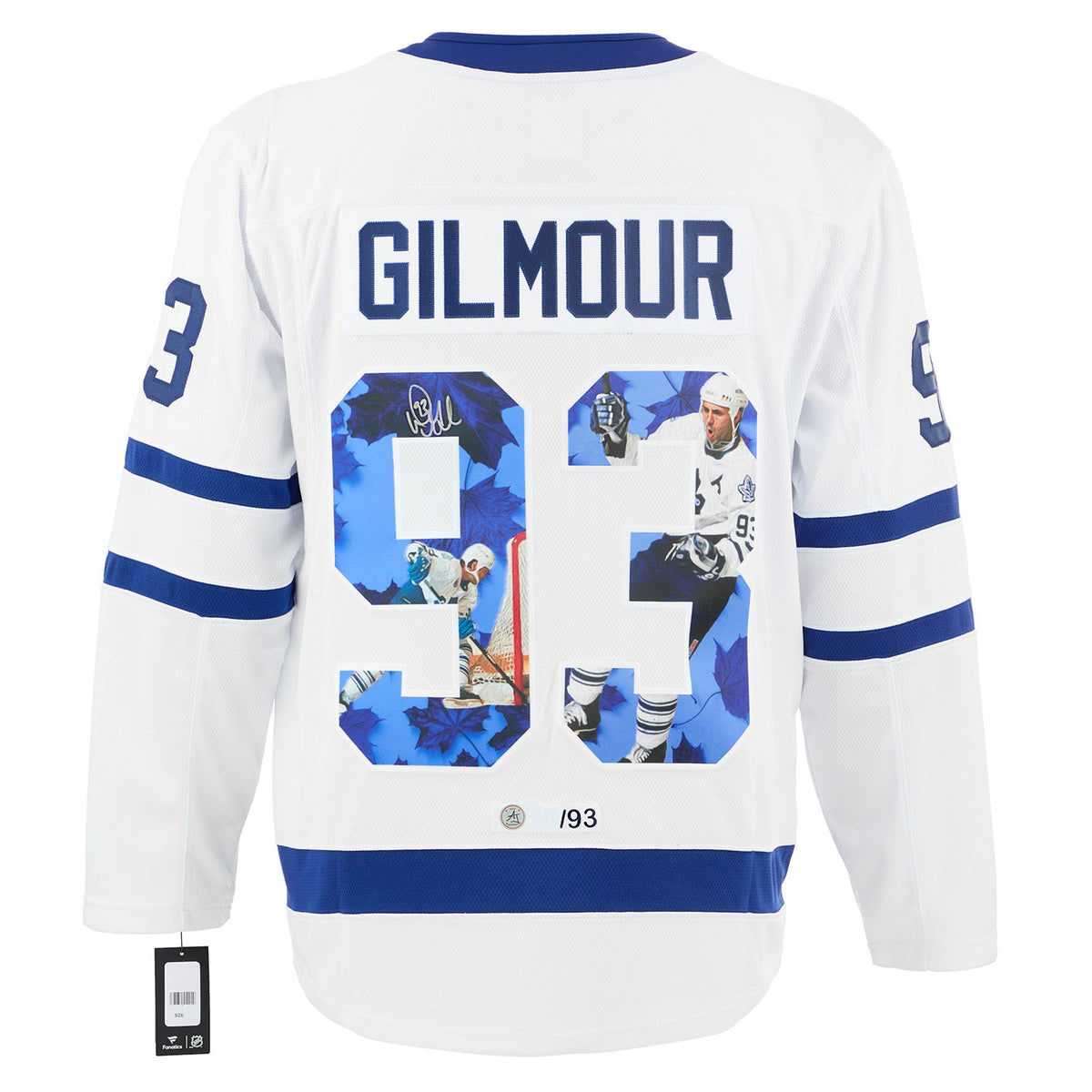 Doug Gilmour Autographed Toronto Maple Leafs Graphic Art Fanatics Jersey #/93 product image 1, provided for visual reference