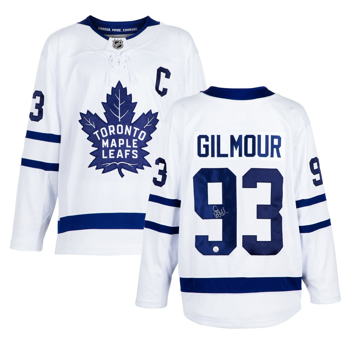 Doug Gilmour Signed Toronto Maple Leafs White Fanatics Breakaway Jersey product image 3, provided for visual reference and