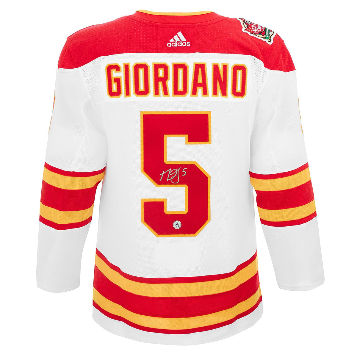 Mark Giordano Signed Calgary Flames 2019 Heritage Classic adidas Jersey product image 1, provided for visual reference and