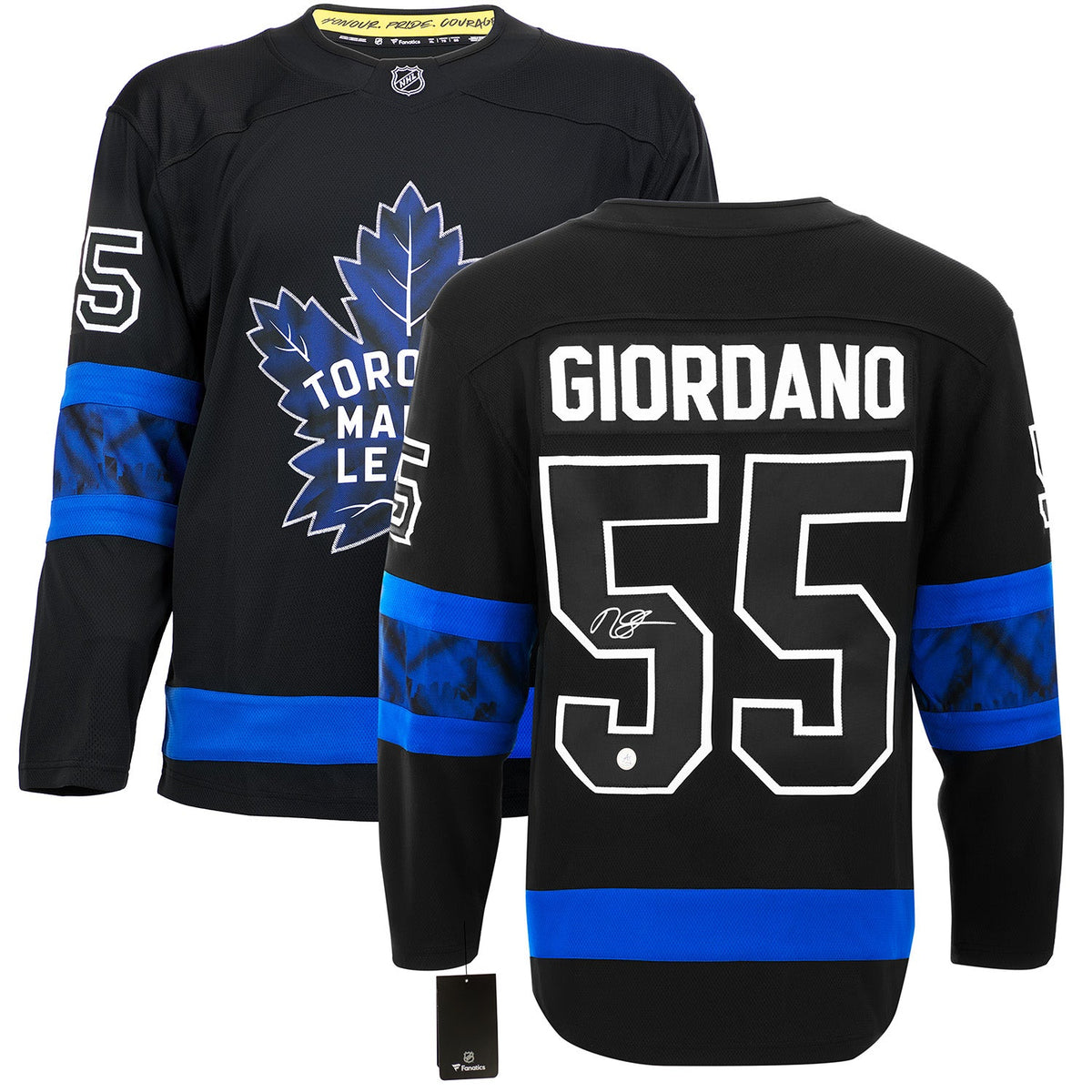 Mark Giordano Signed Toronto Maple Leafs Drew House Fanatics Breakaway Jersey product image 3, provided for visual reference