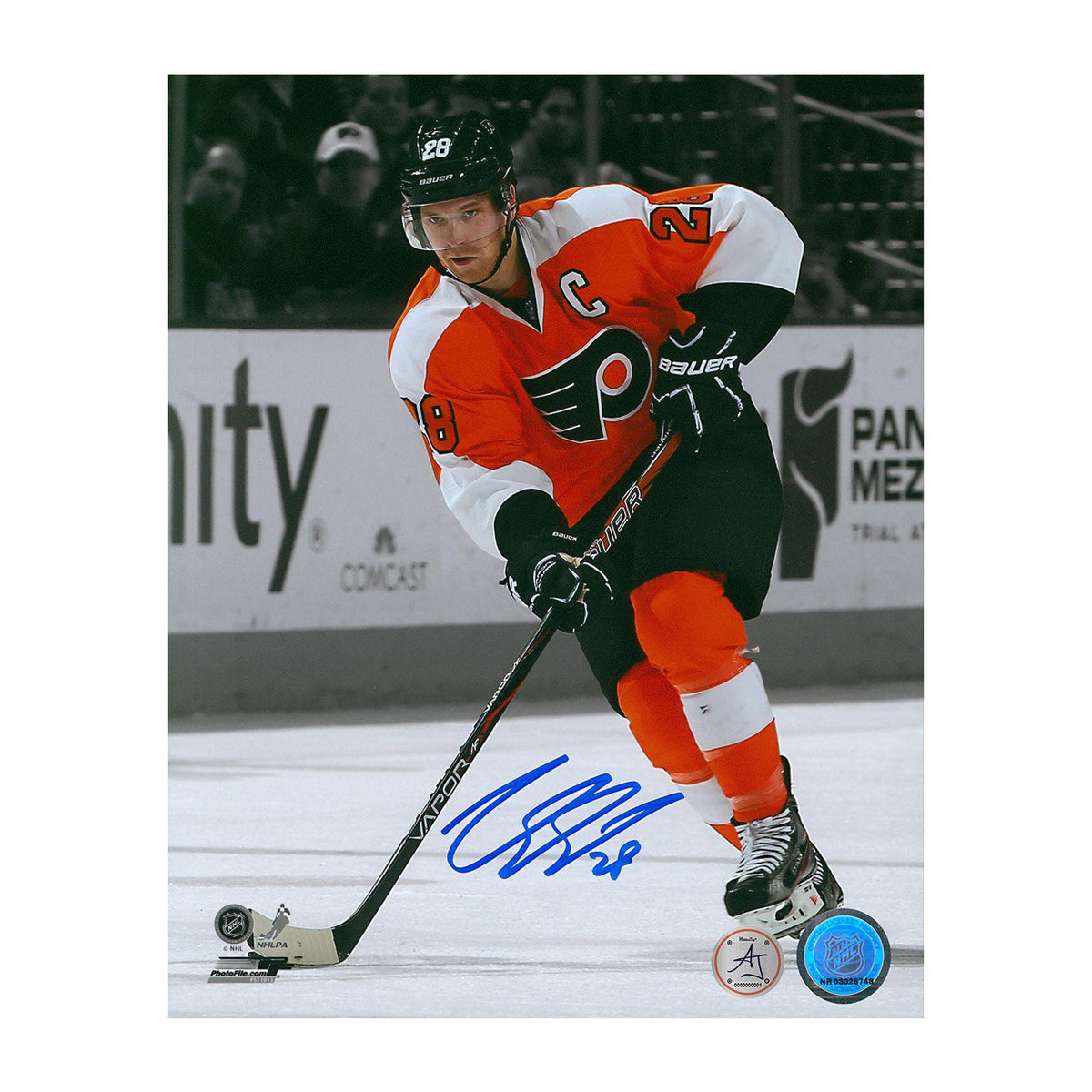 Claude Giroux Signed Philadelphia Flyers Color Isolation 8x10 Photo product image 1, provided for visual reference and