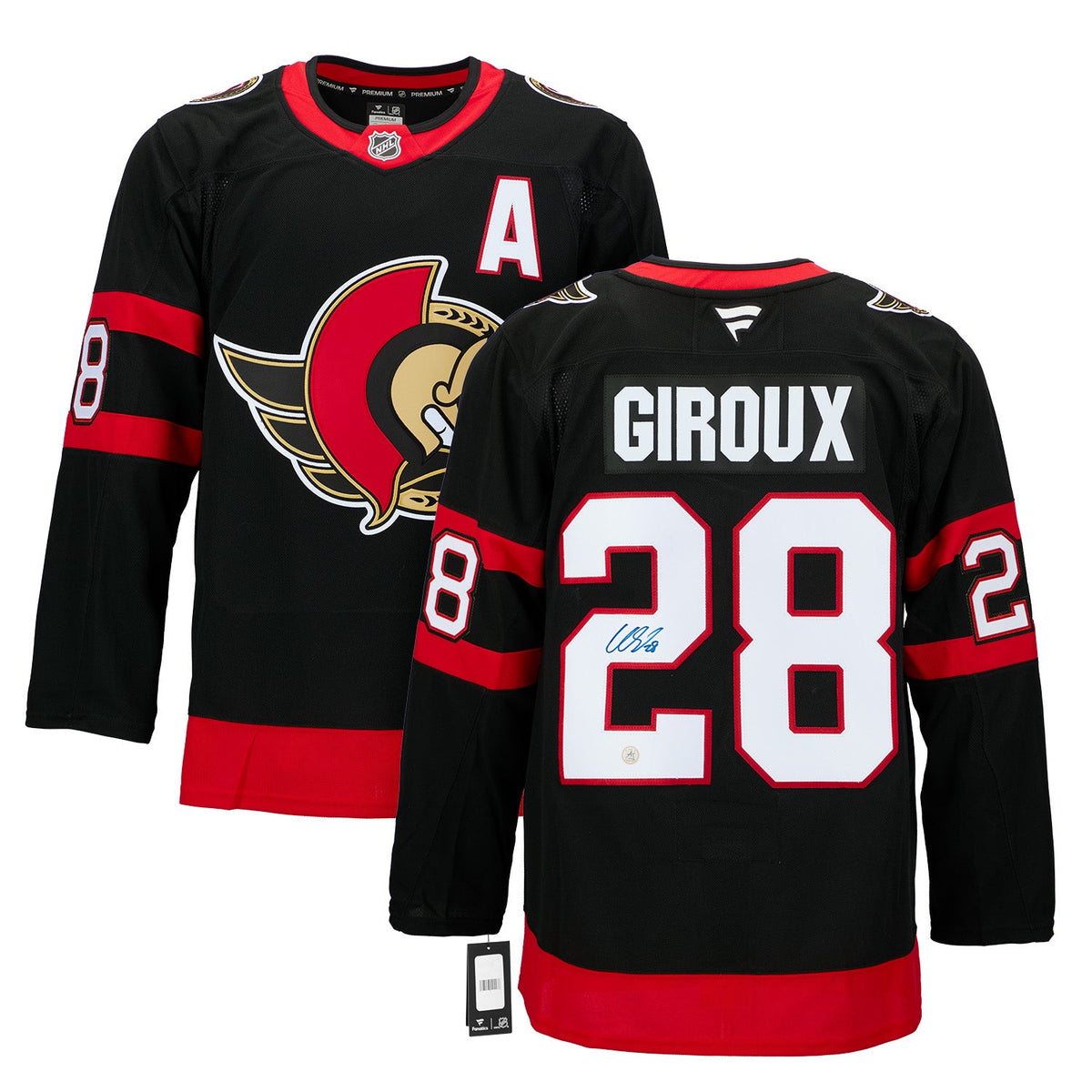 Claude Giroux Autographed Ottawa Senators Fanatics Premium Jersey product image 3, provided for visual reference and product