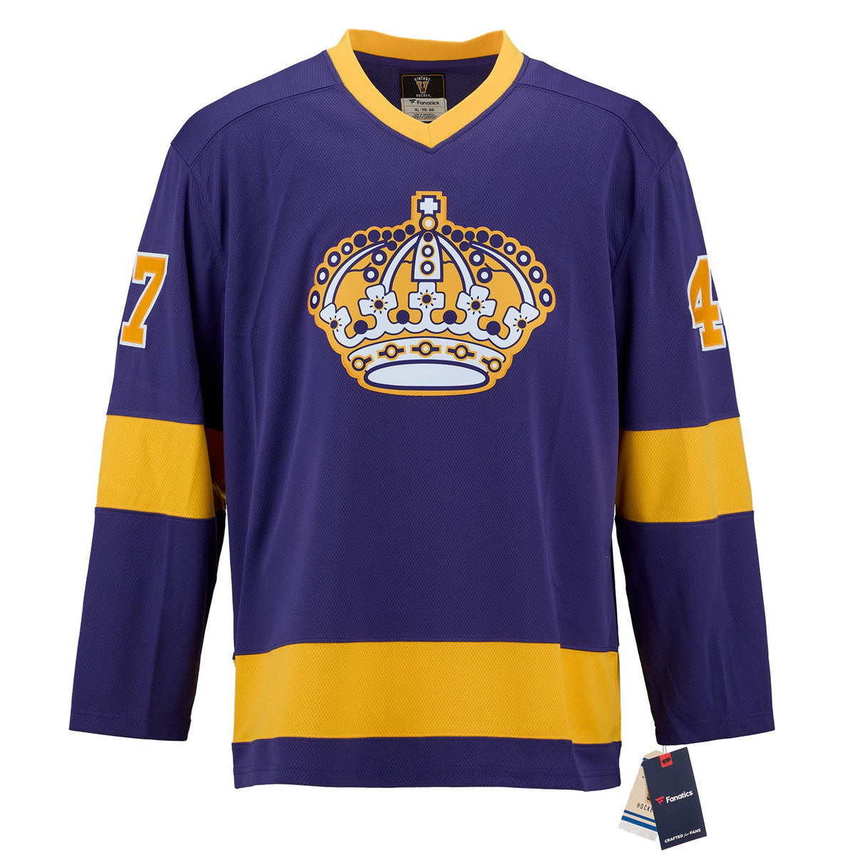 Tom Glavine Signed Los Angeles Kings Fanatics Throwback Jersey product image 2, provided for visual reference and product