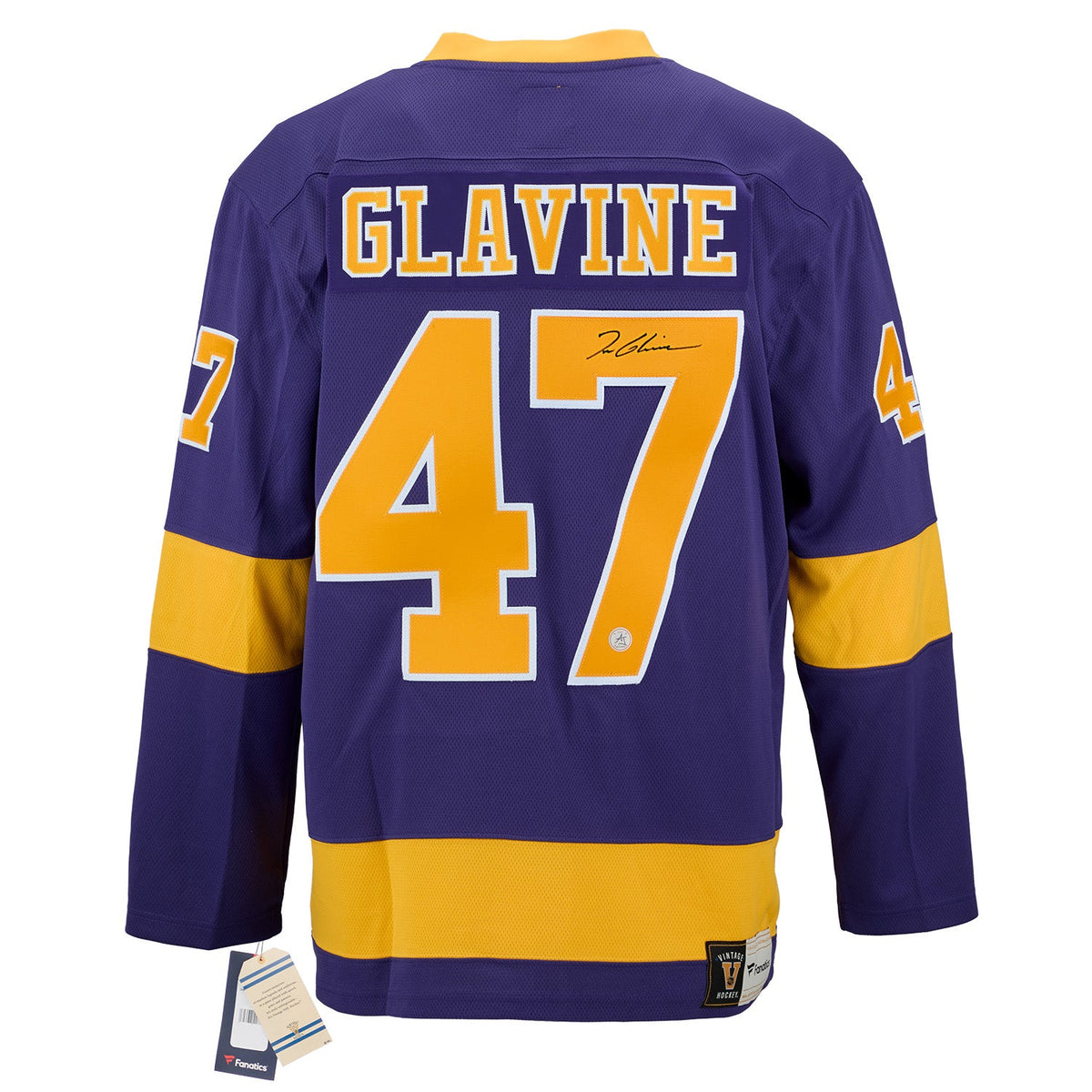 Tom Glavine Signed Los Angeles Kings Fanatics Throwback Jersey product image 1, provided for visual reference and product