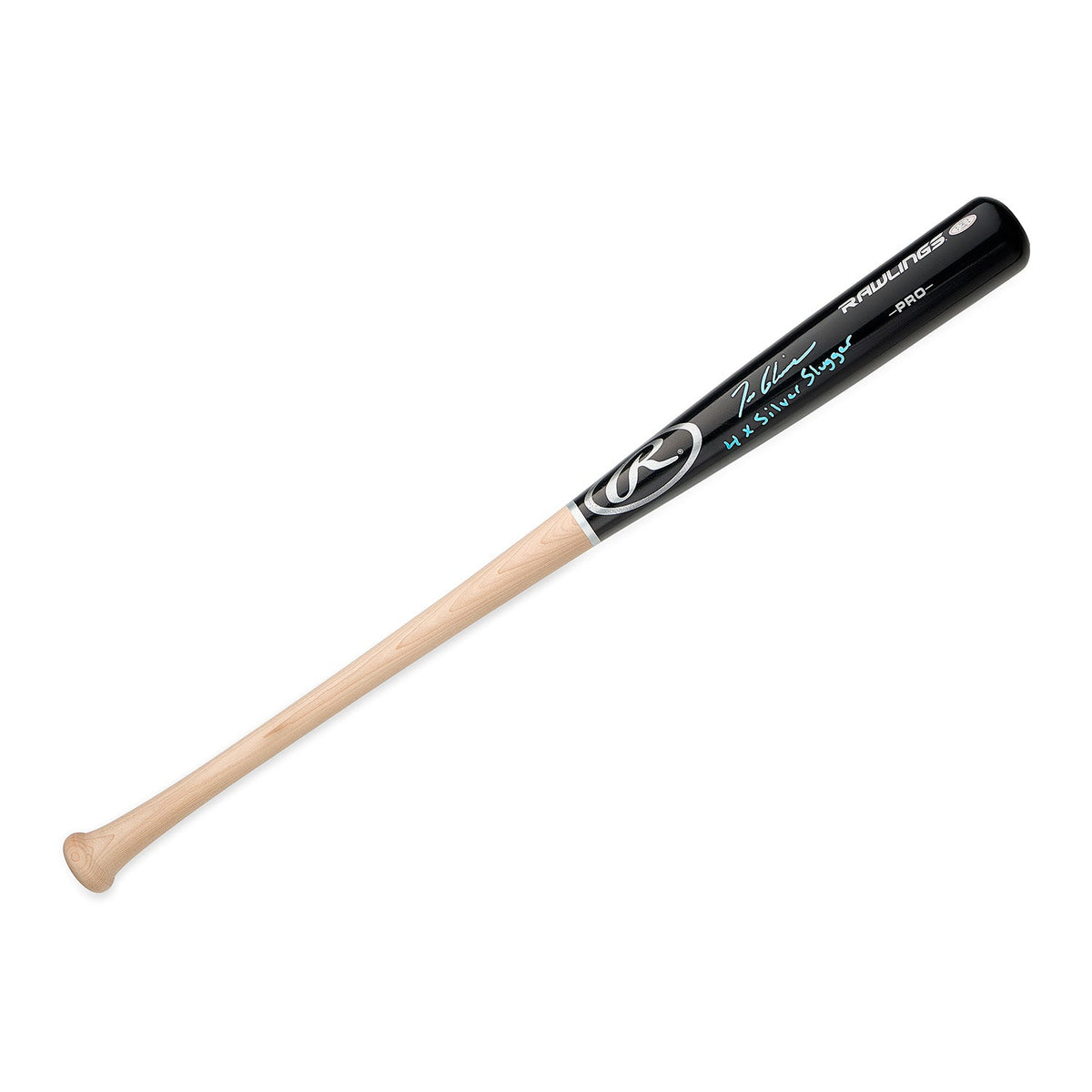 Tom Glavine Autographed Rawlings Baseball Bat with 4x Silver Slugger Note product image 1, provided for visual reference and