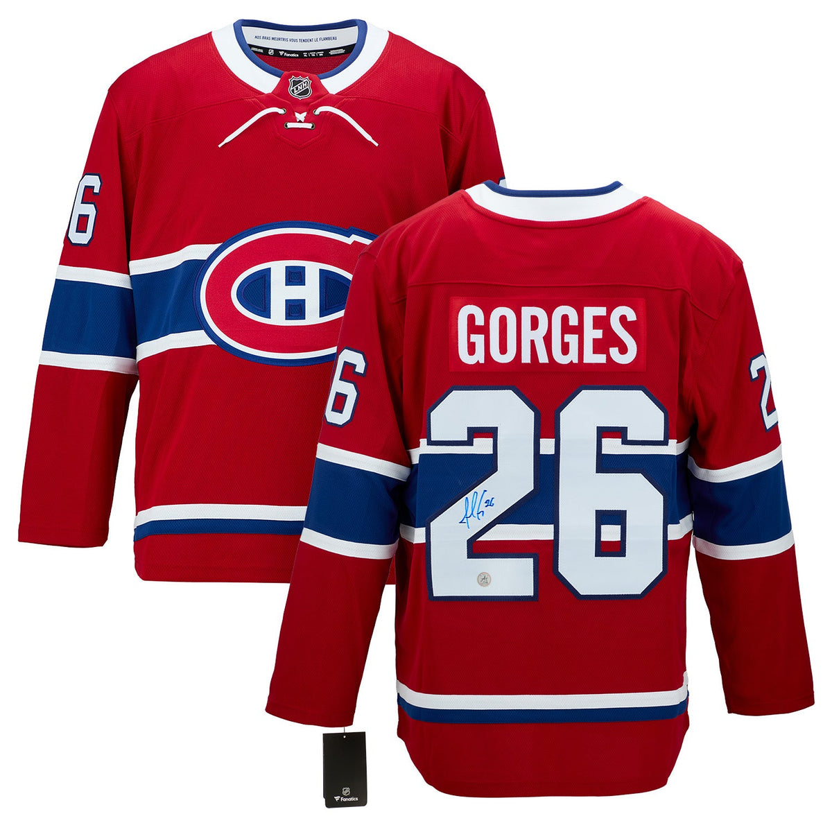 Josh Gorges Autographed Montreal Canadiens Fanatics Breakaway Jersey product image 3, provided for visual reference and