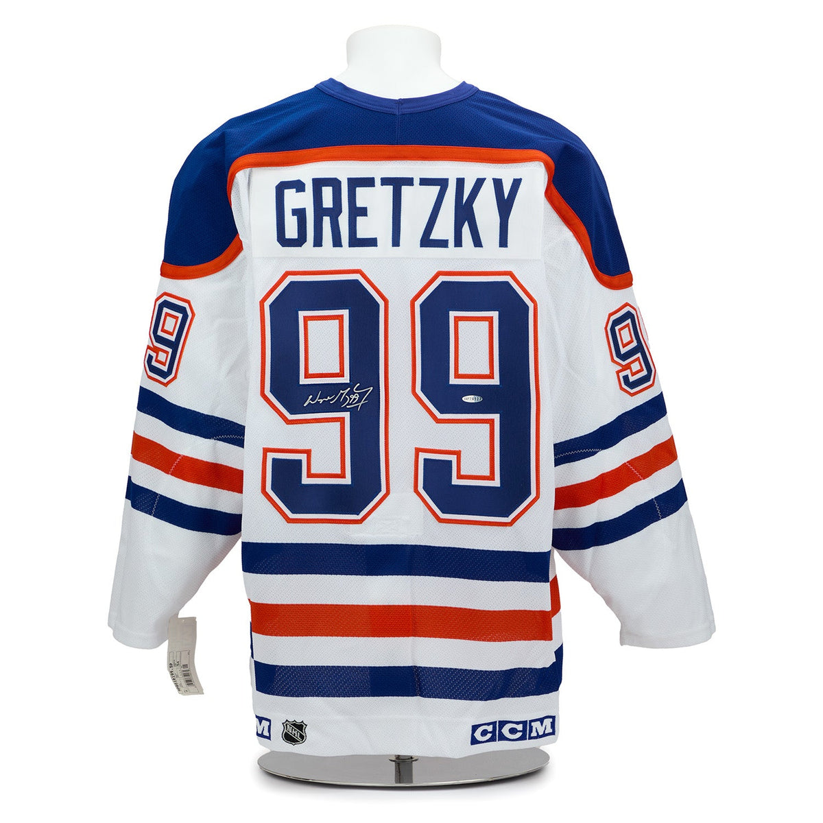 Wayne Gretzky Signed Edmonton Oilers Authentic White Vintage CCM Jersey UDA COA product image 1, provided for visual