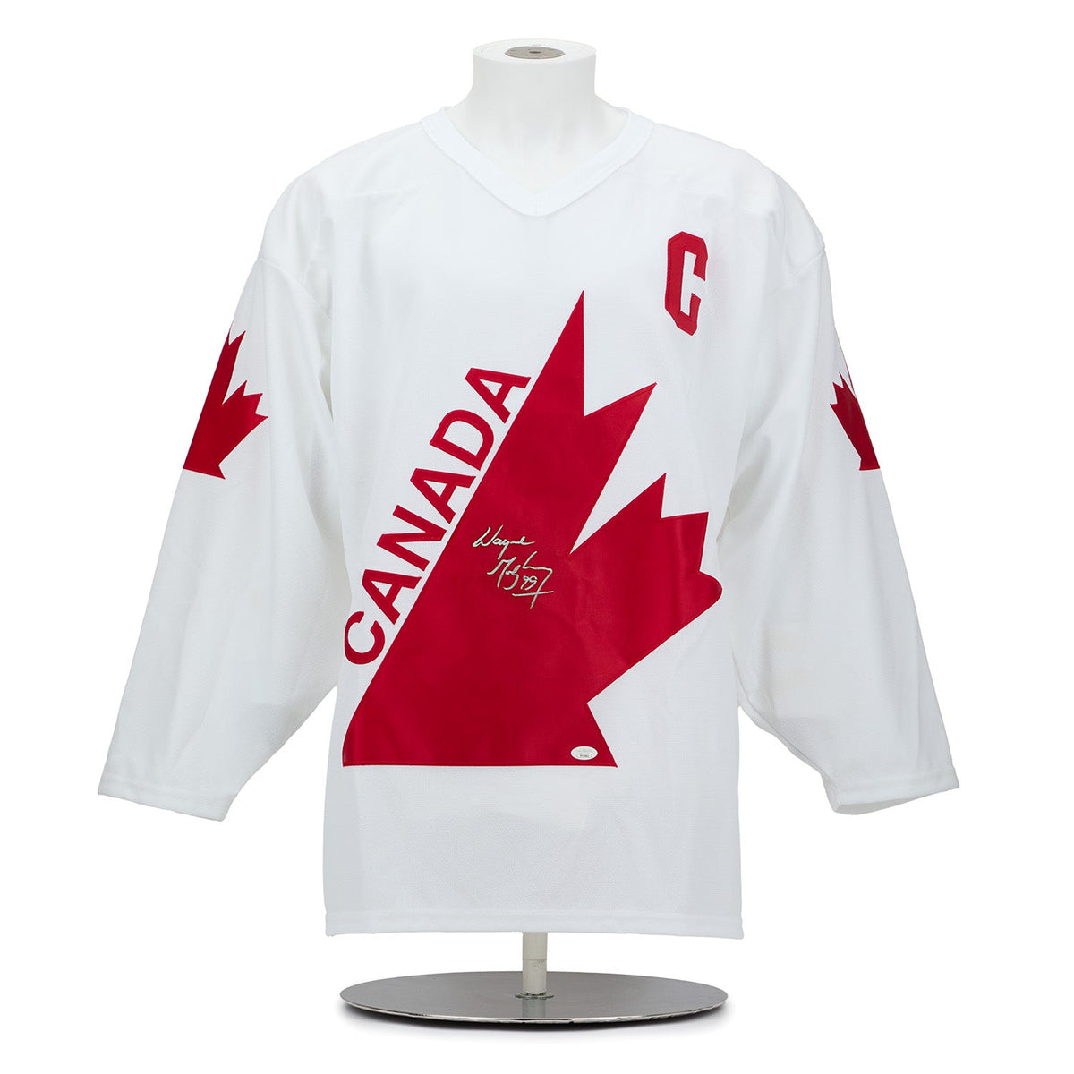 Wayne Gretzky Signed 1987 Canada Cup Custom Jersey With Fight Strap product image 1, provided for visual reference and