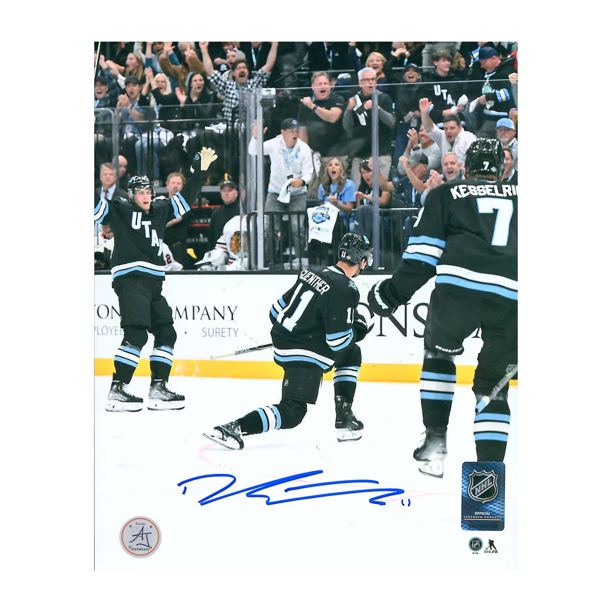 Dylan Guenther Signed Utah Hockey Club Franchise 1st Goal 8x10 Photo product image 1, provided for visual reference and