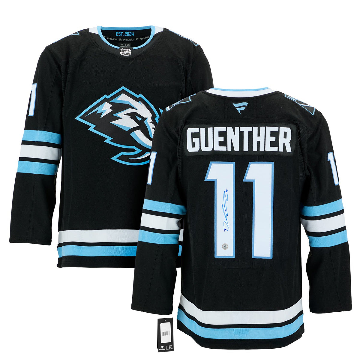 Dylan Guenther Autographed Utah Mammoth Fanatics Premium Jersey product image 3, provided for visual reference and product