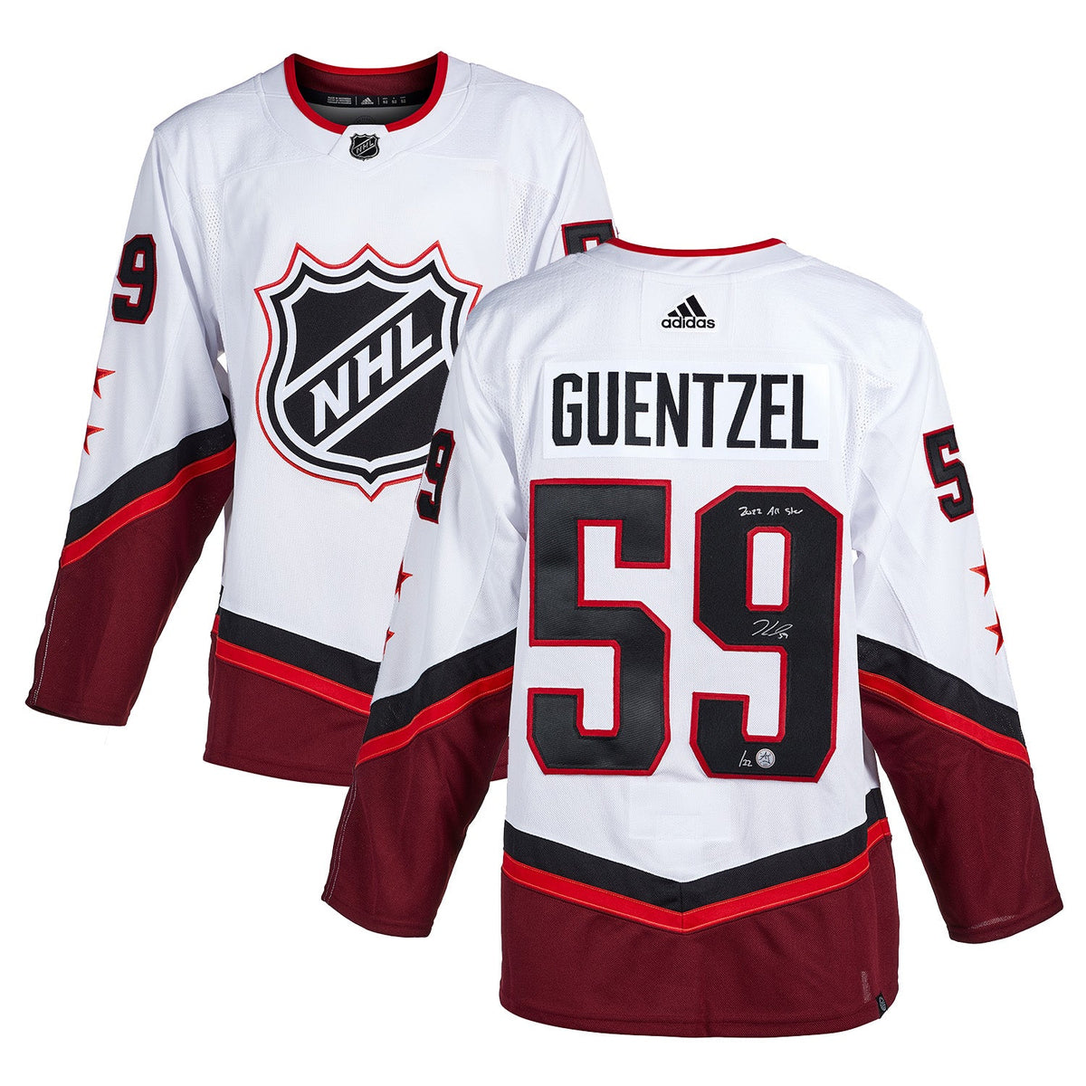 Jake Guentzel Signed 2022 NHL All-Star Game adidas Jersey product image 3, provided for visual reference and product detail