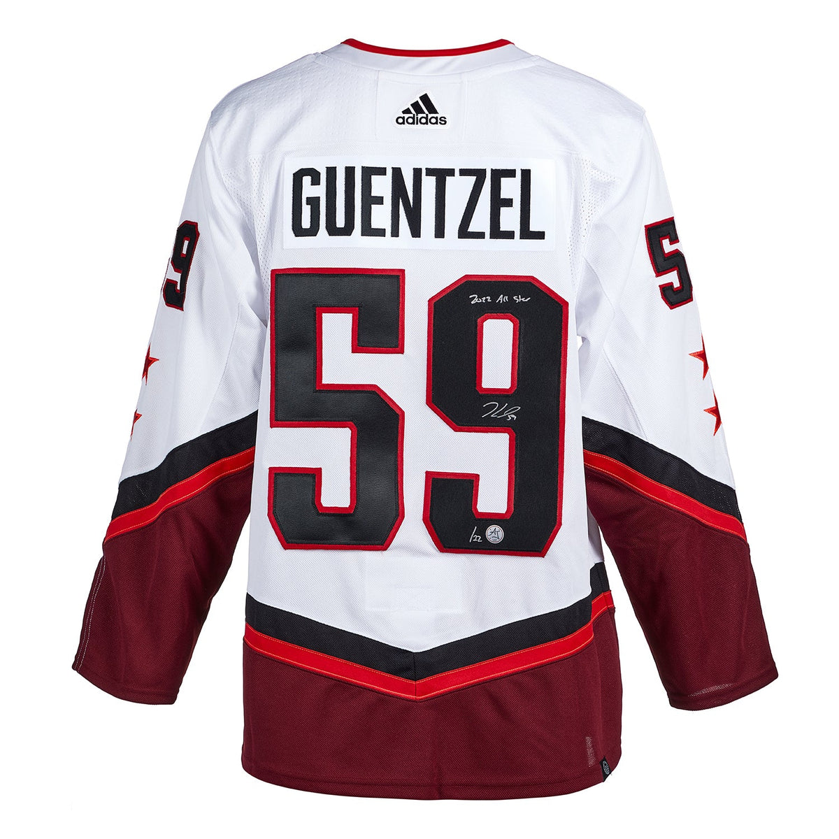 Jake Guentzel Signed 2022 NHL All-Star Game adidas Jersey product image 1, provided for visual reference and product detail