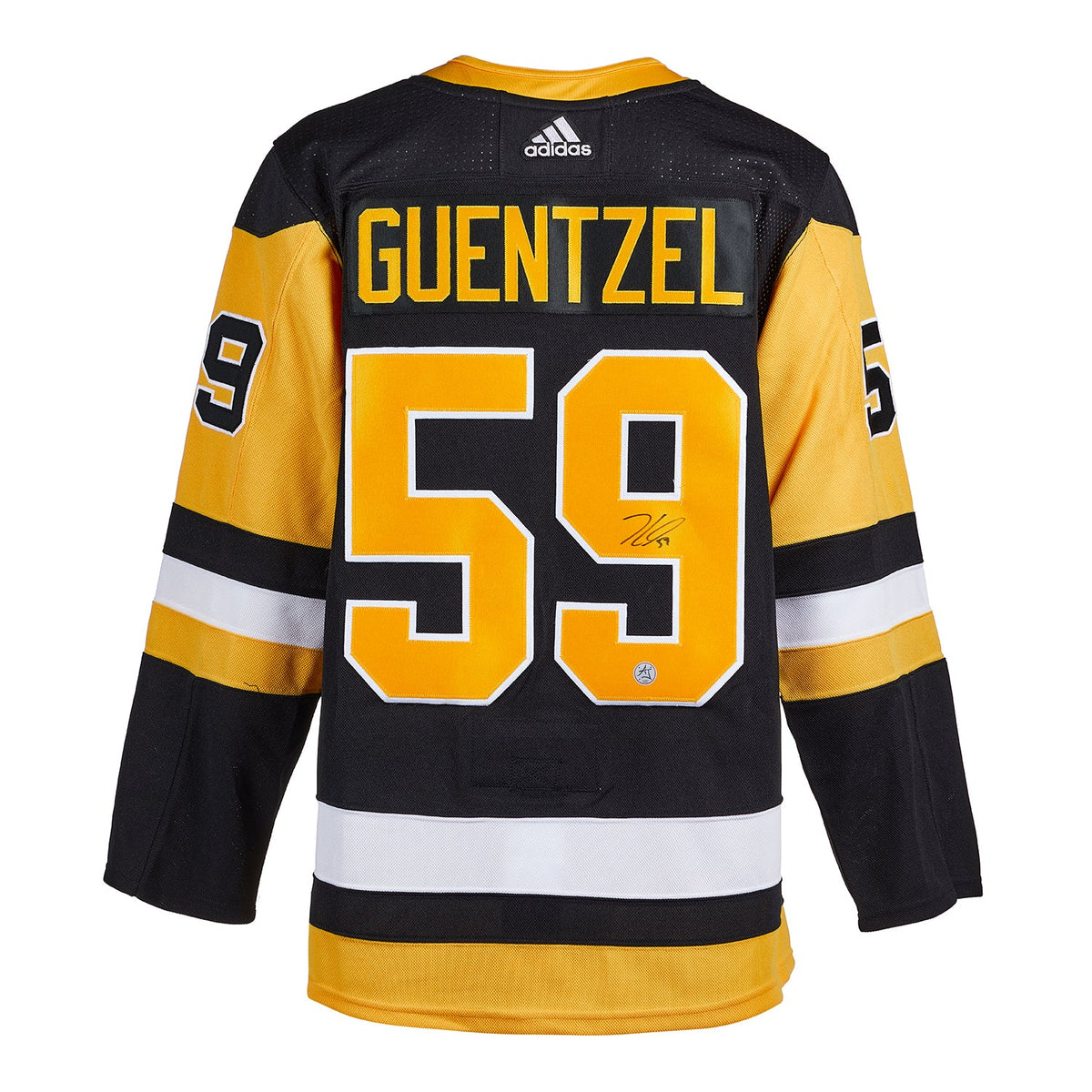 Jake Guentzel Autographed Pittsburgh Penguins adidas Jersey product image 1, provided for visual reference and product
