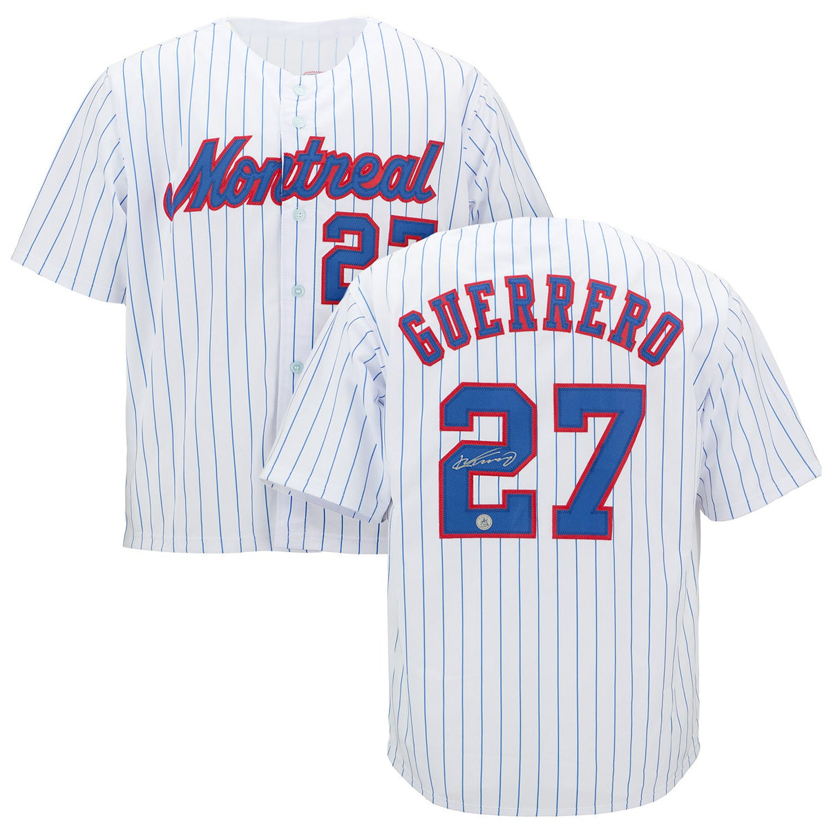 Vladimir Guerrero Sr Signed Montreal City Design White Baseball Jersey product image 3, provided for visual reference and