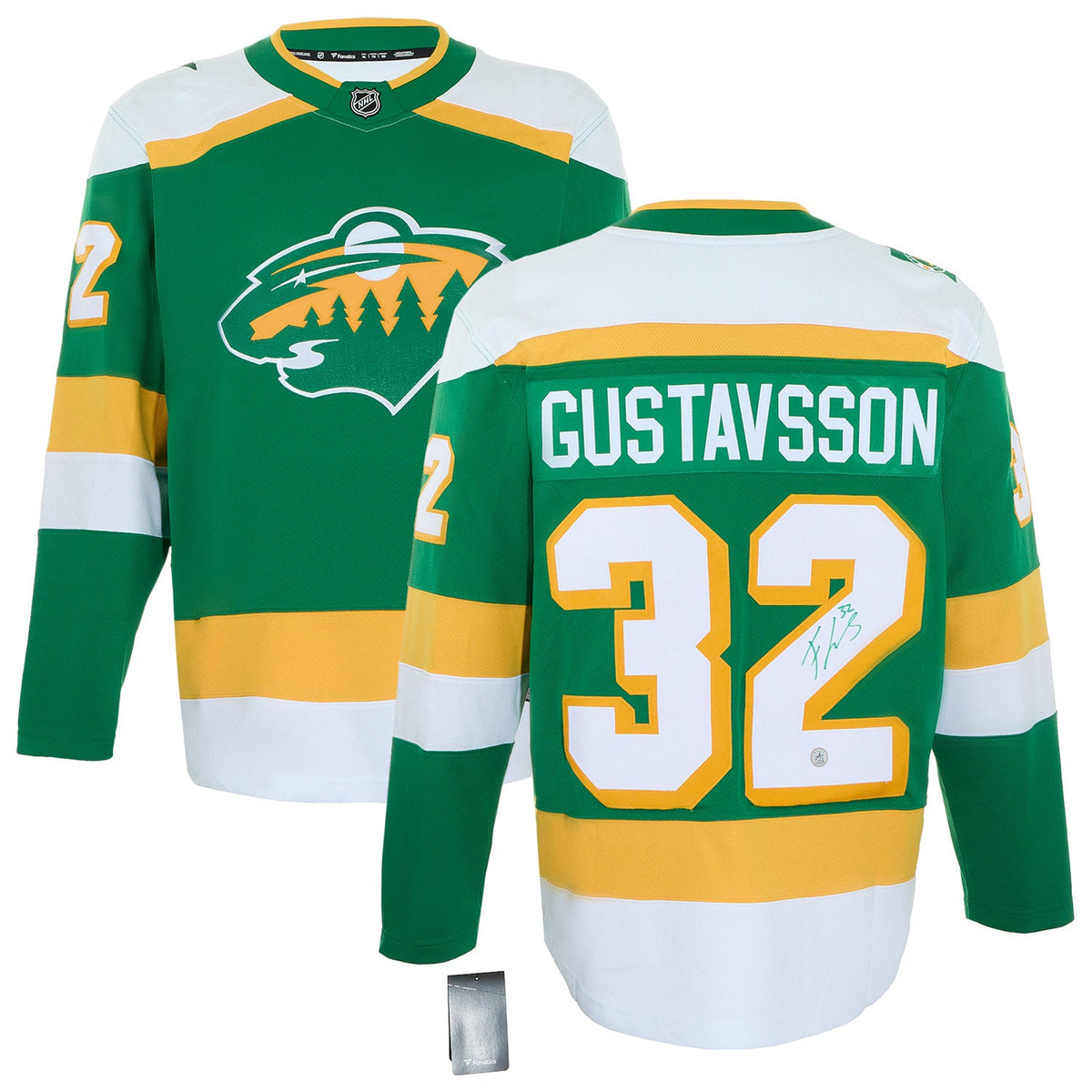 Filip Gustavsson Signed Minnesota Wild Alternate Fanatics Breakaway Jersey product image 3, provided for visual reference