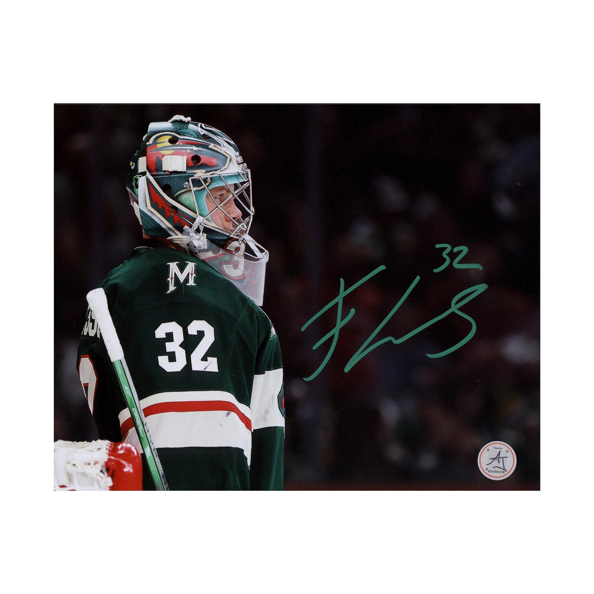 Filip Gustavsson Signed Minnesota Wild Goalie Mask Profile 8x10 Photo product image 1, provided for visual reference and