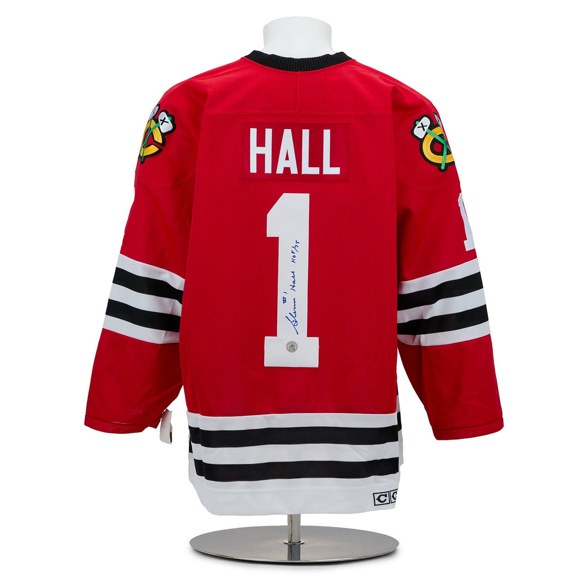 Glenn Hall Autographed Chicago Blackhawks Vintage CCM Jersey product image 1, provided for visual reference and product