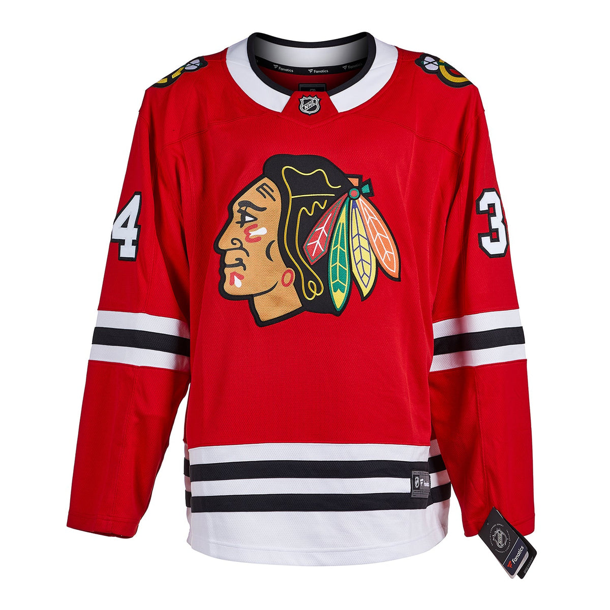 Dominik Hasek Chicago Blackhawks Signed & Dated 1st Game Fanatics Jersey #/34 product image 2, provided for visual reference