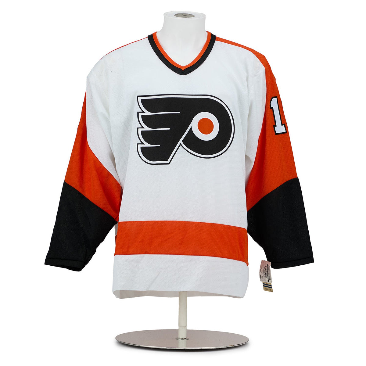 Dale Hawerchuk Signed Philadelphia Flyers White Vintage CCM Jersey product image 2, provided for visual reference and