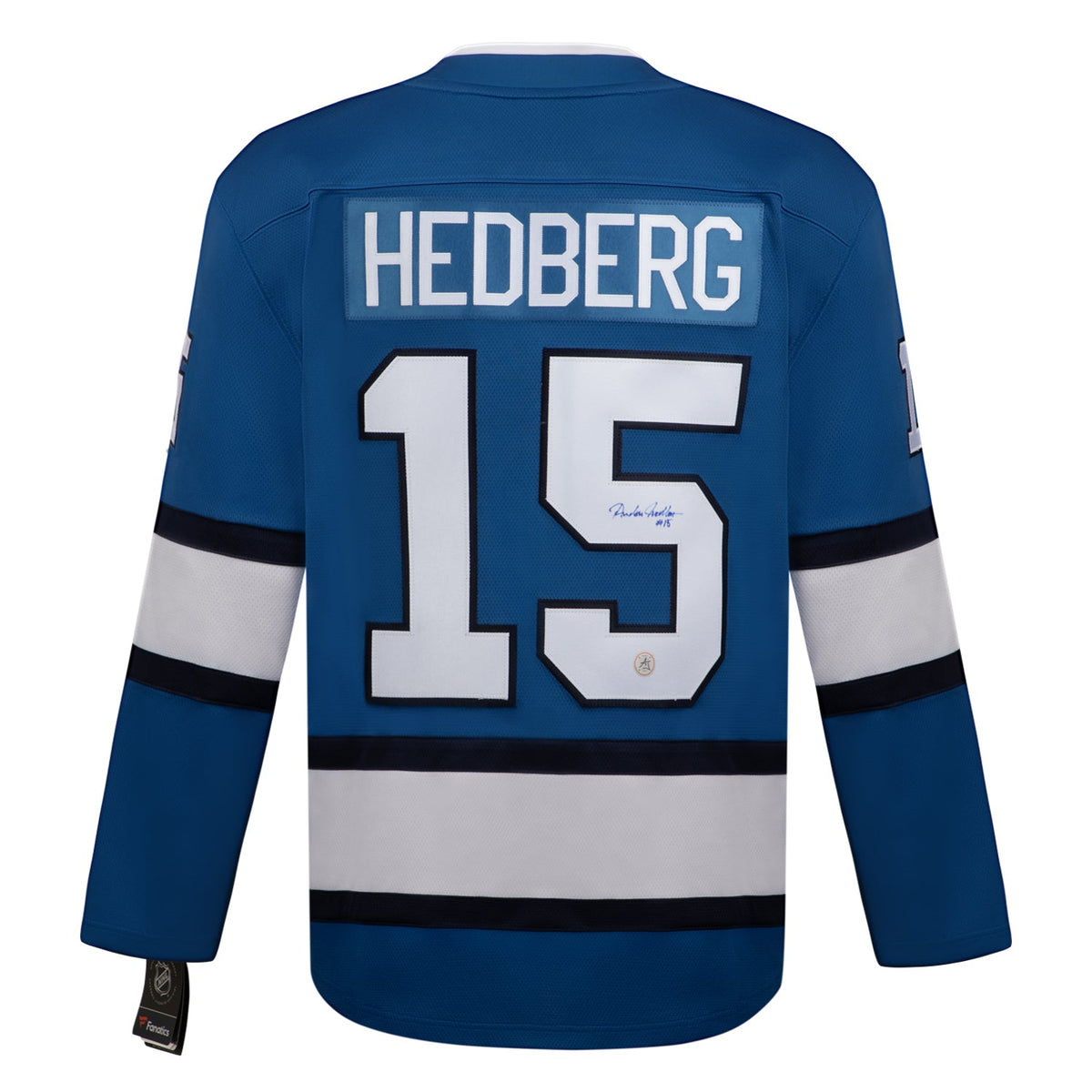 Anders Hedberg Signed Winnipeg Jets Alternate Aviator Fanatics Breakaway Jersey product image 1, provided for visual