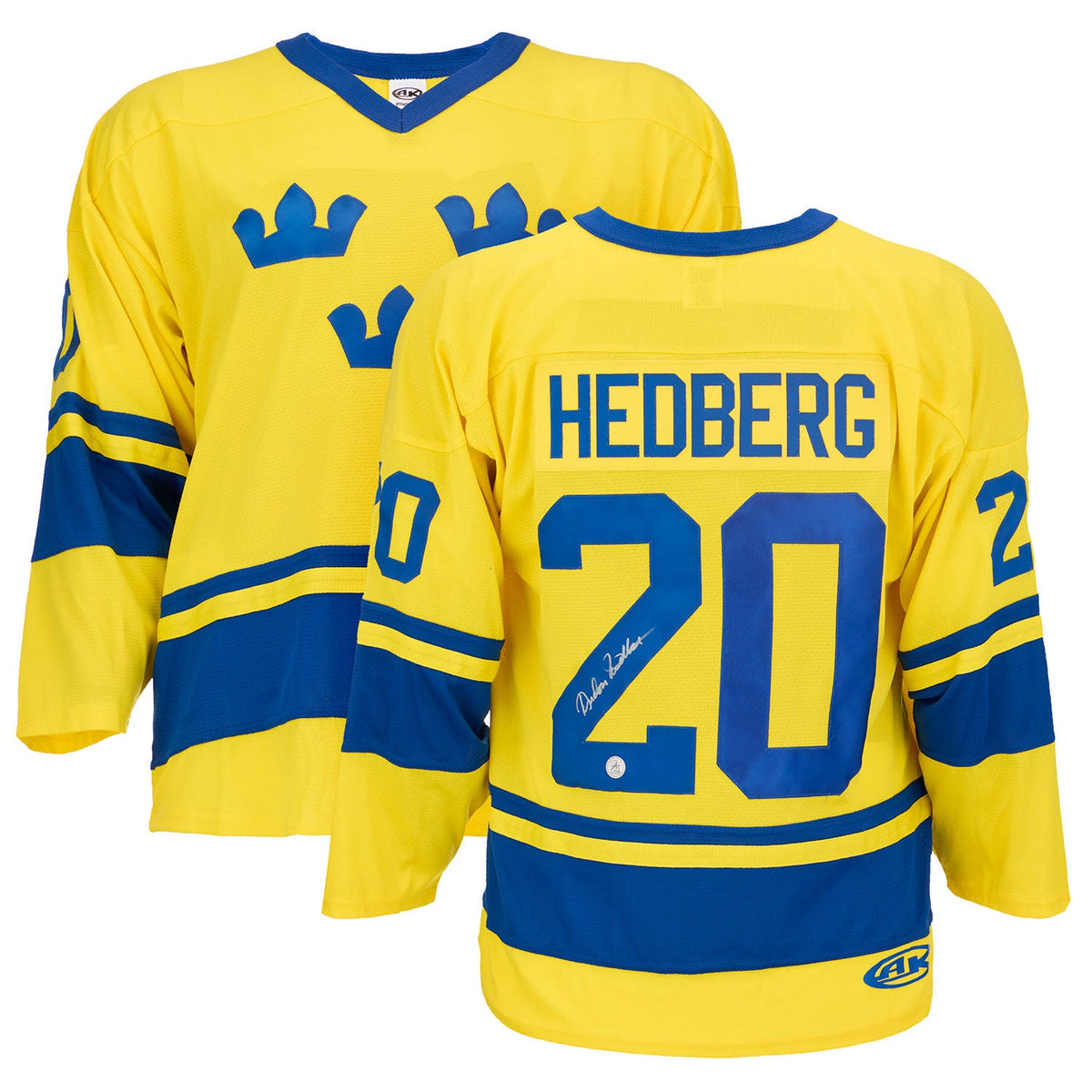 Anders Hedberg Signed Team Sweden Custom Hockey Nation Jersey product image 3, provided for visual reference and product