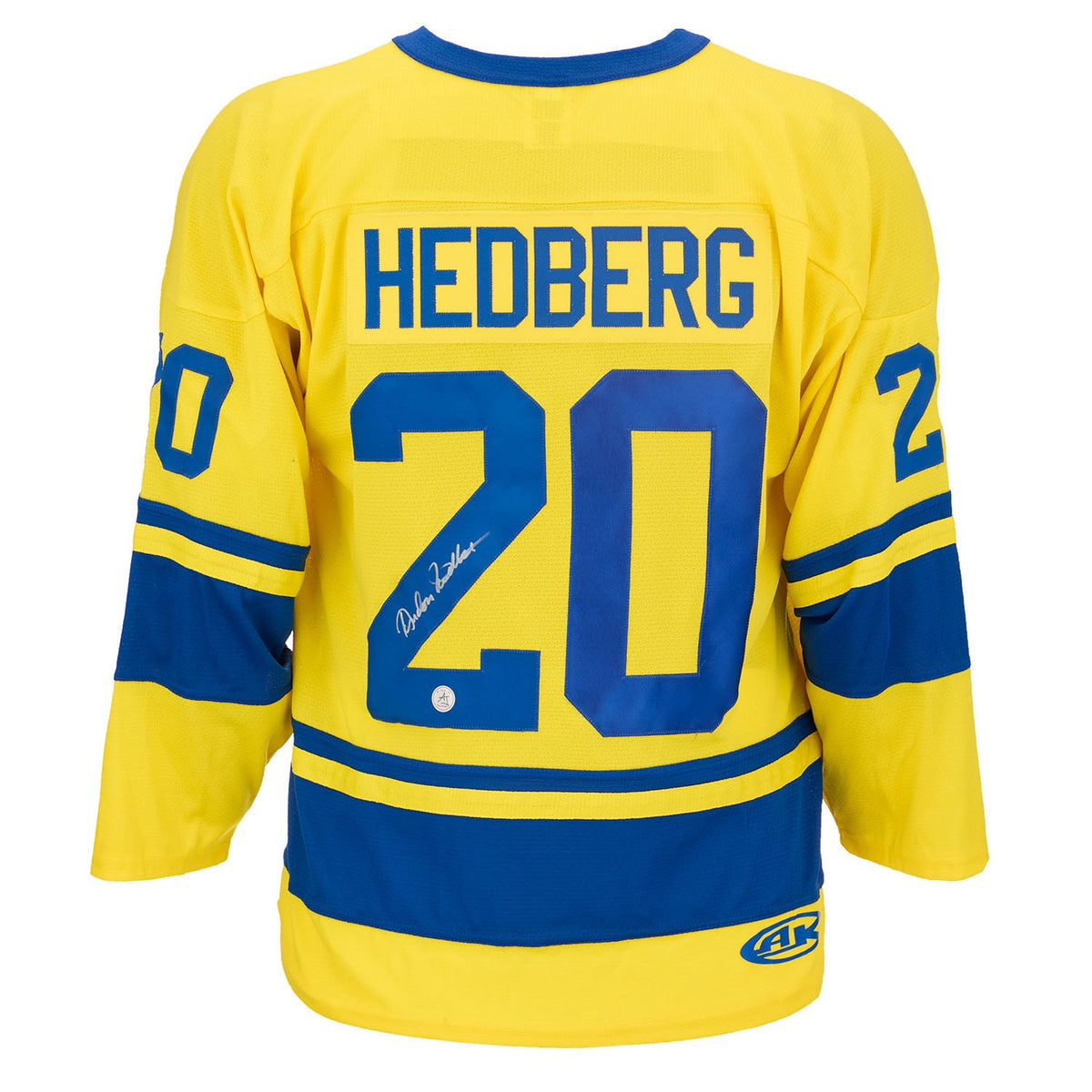 Anders Hedberg Signed Team Sweden Custom Hockey Nation Jersey product image 1, provided for visual reference and product