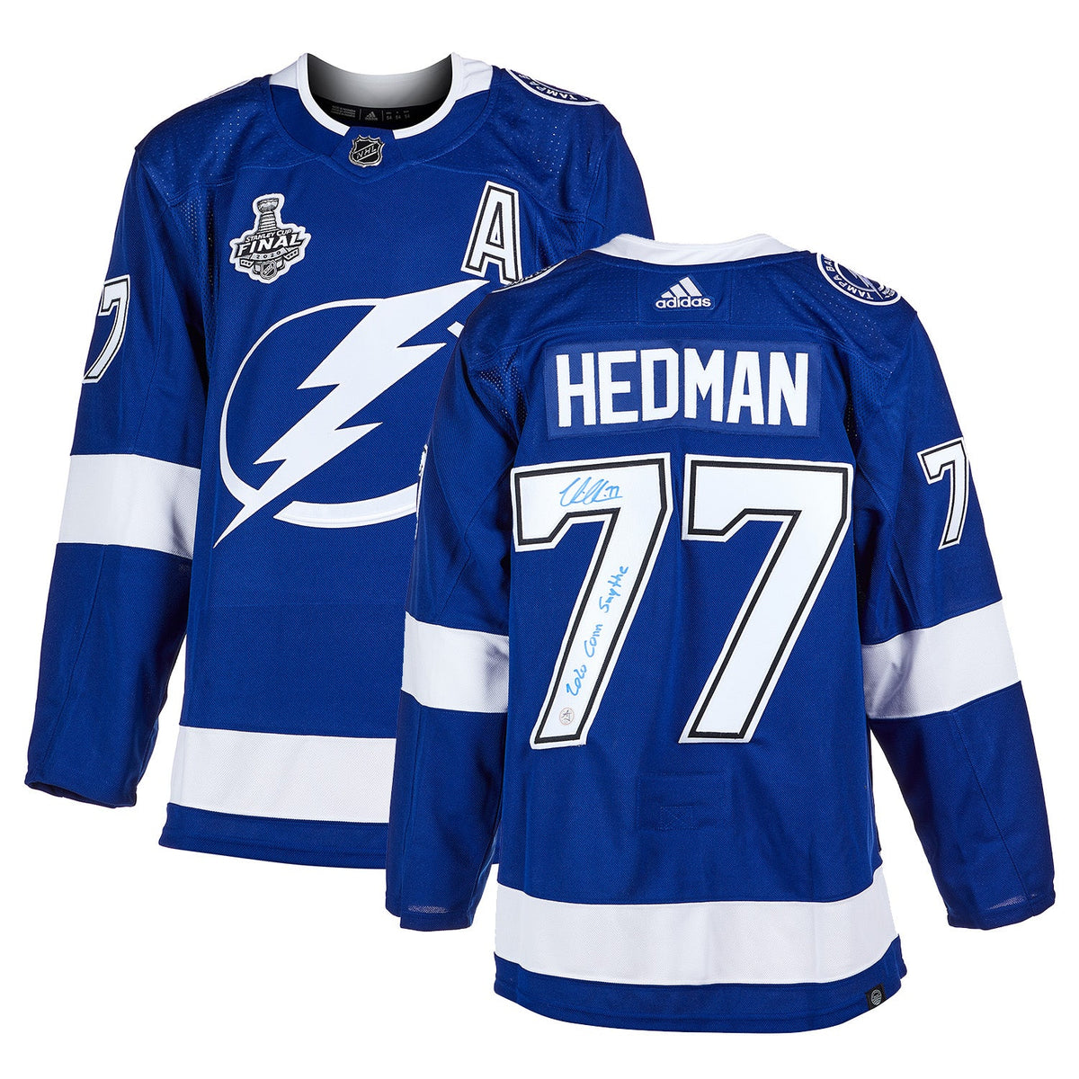 Victor Hedman Tampa Bay Lightning Signed & Inscribed 2020 Cup adidas Jersey product image 3, provided for visual reference