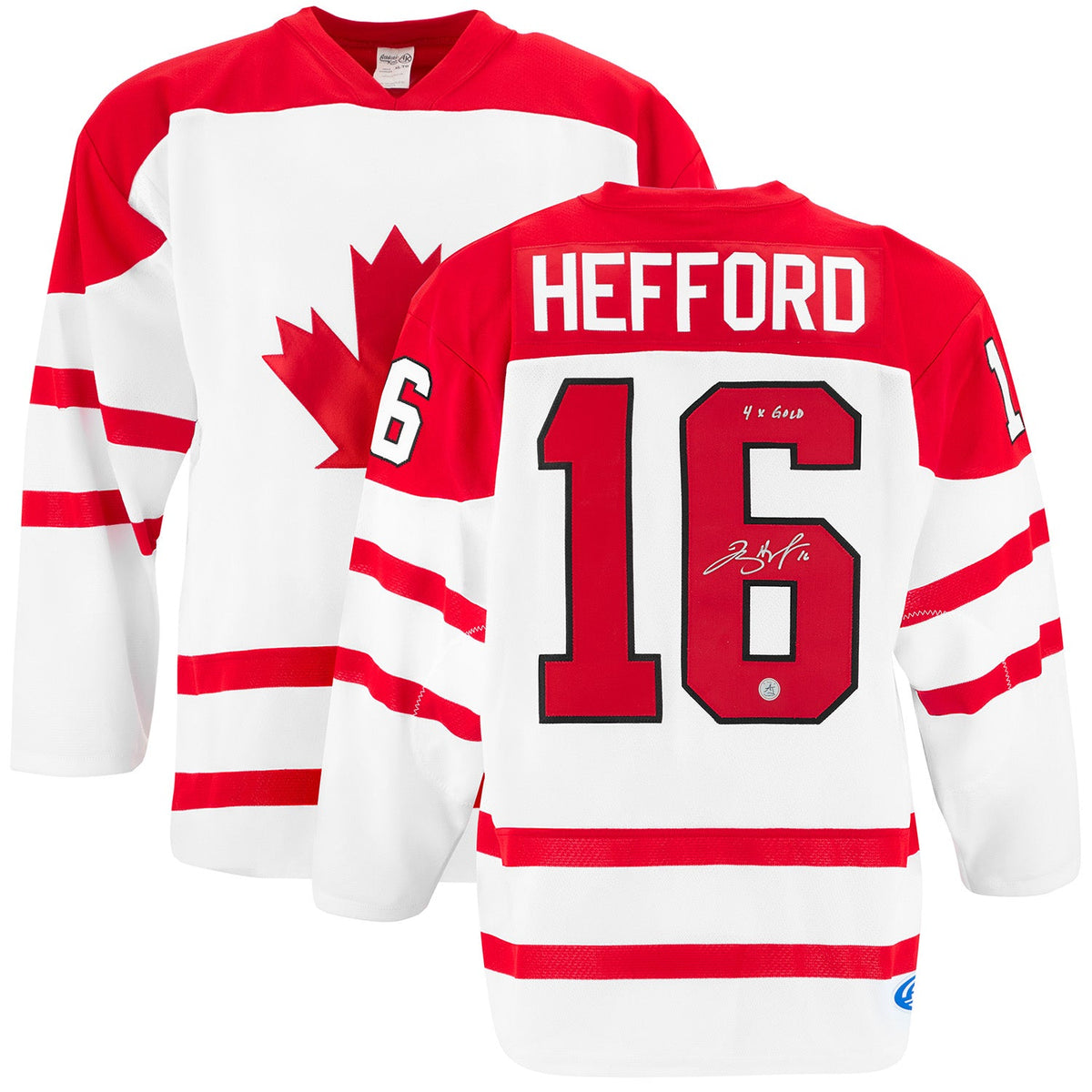 Jayna Hefford Autographed Team Canada Custom Hockey Nation Jersey product image 3, provided for visual reference and product