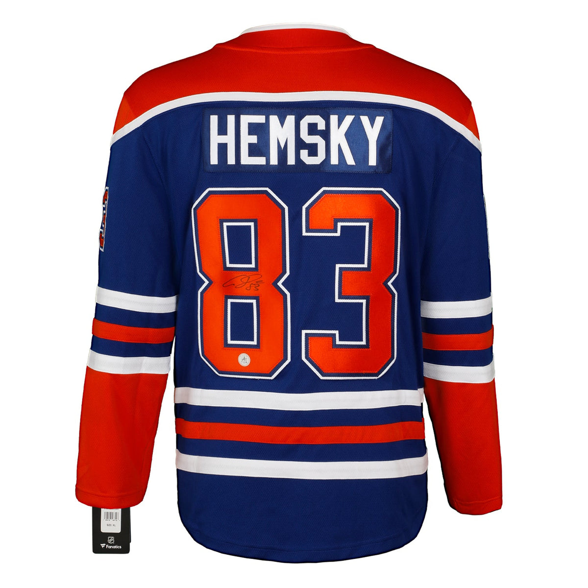 Ales Hemsky Autographed Edmonton Oilers Blue Fanatics Breakaway Jersey product image 1, provided for visual reference and