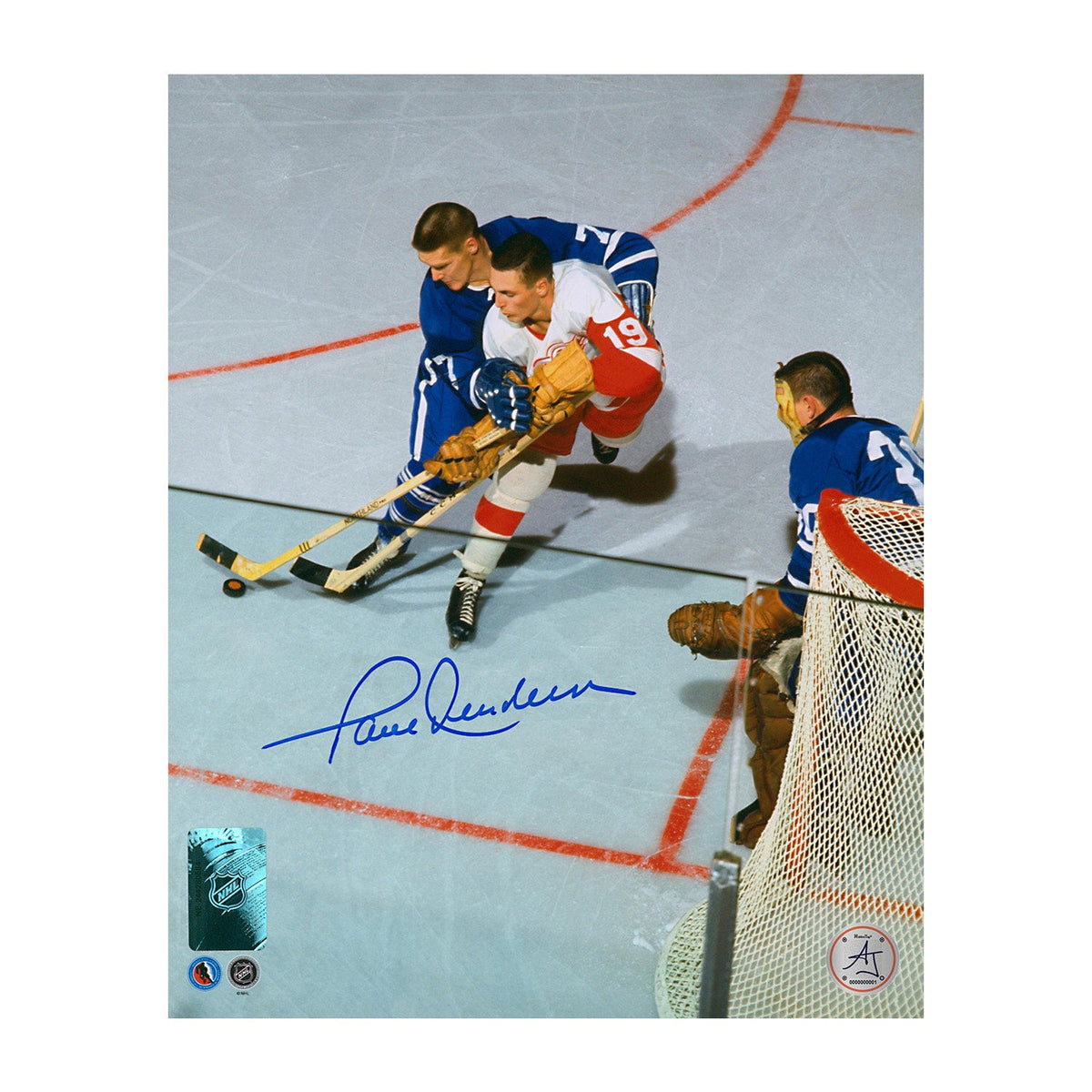 Paul Henderson Autographed Detroit Red Wings Attack Zone 8x10 Photo product image 1, provided for visual reference and