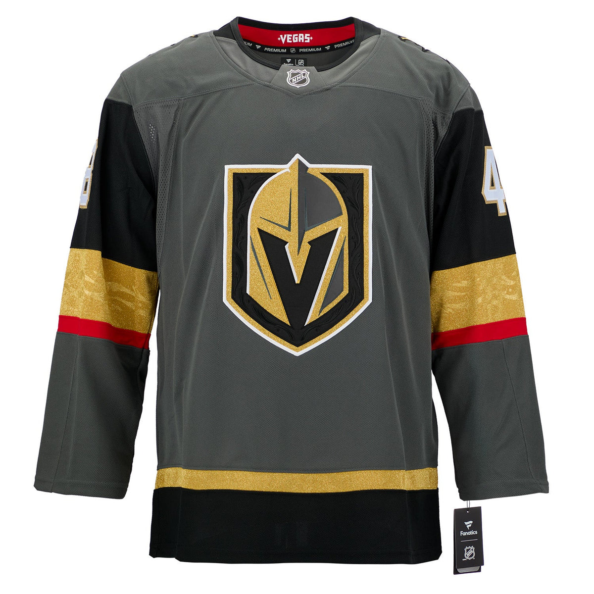 Tomas Hertl Signed Vegas Golden Knights Alt Grey Fanatics Premium Jersey product image 2, provided for visual reference and