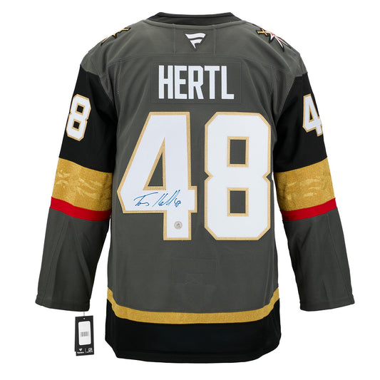 Tomas Hertl Signed Vegas Golden Knights Alt Grey Fanatics Premium Jersey product image 1, provided for visual reference and