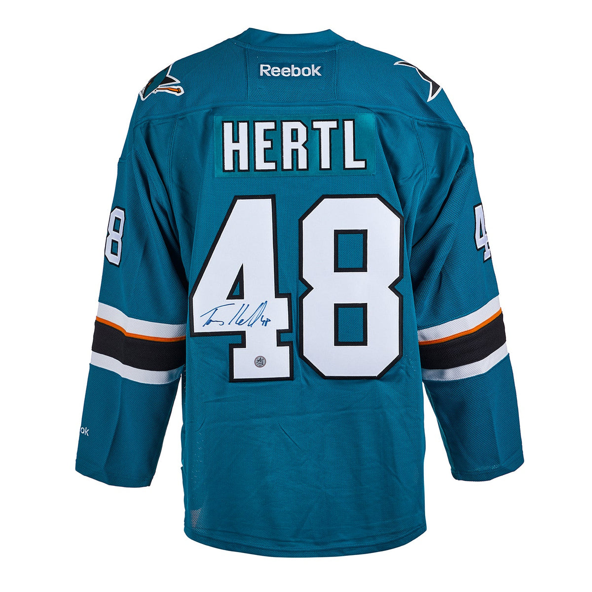 Tomas Hertl Autographed San Jose Sharks Vintage Reebok Jersey product image 1, provided for visual reference and product