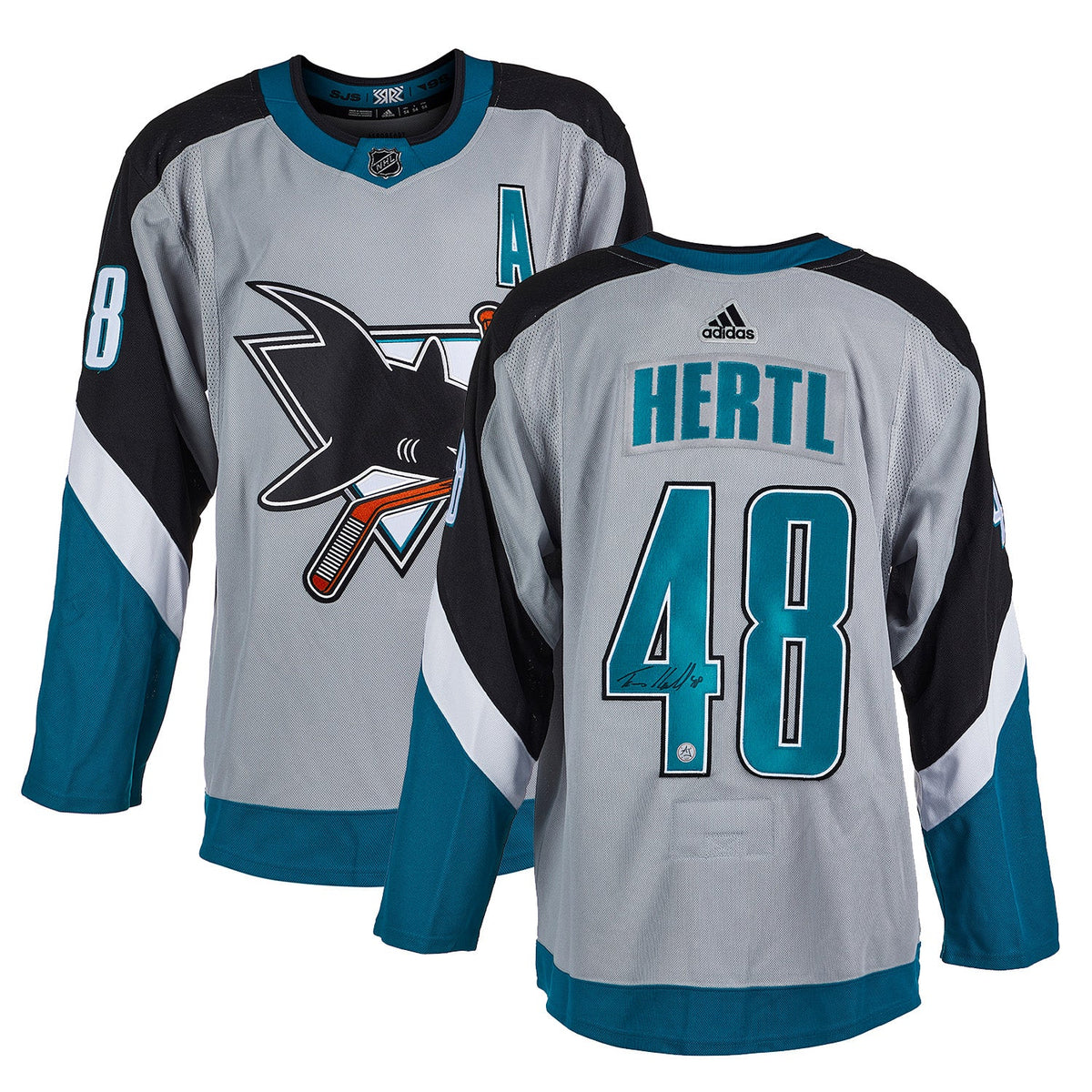 Tomas Hertl Signed San Jose Sharks Reverse Retro adidas Jersey product image 3, provided for visual reference and product