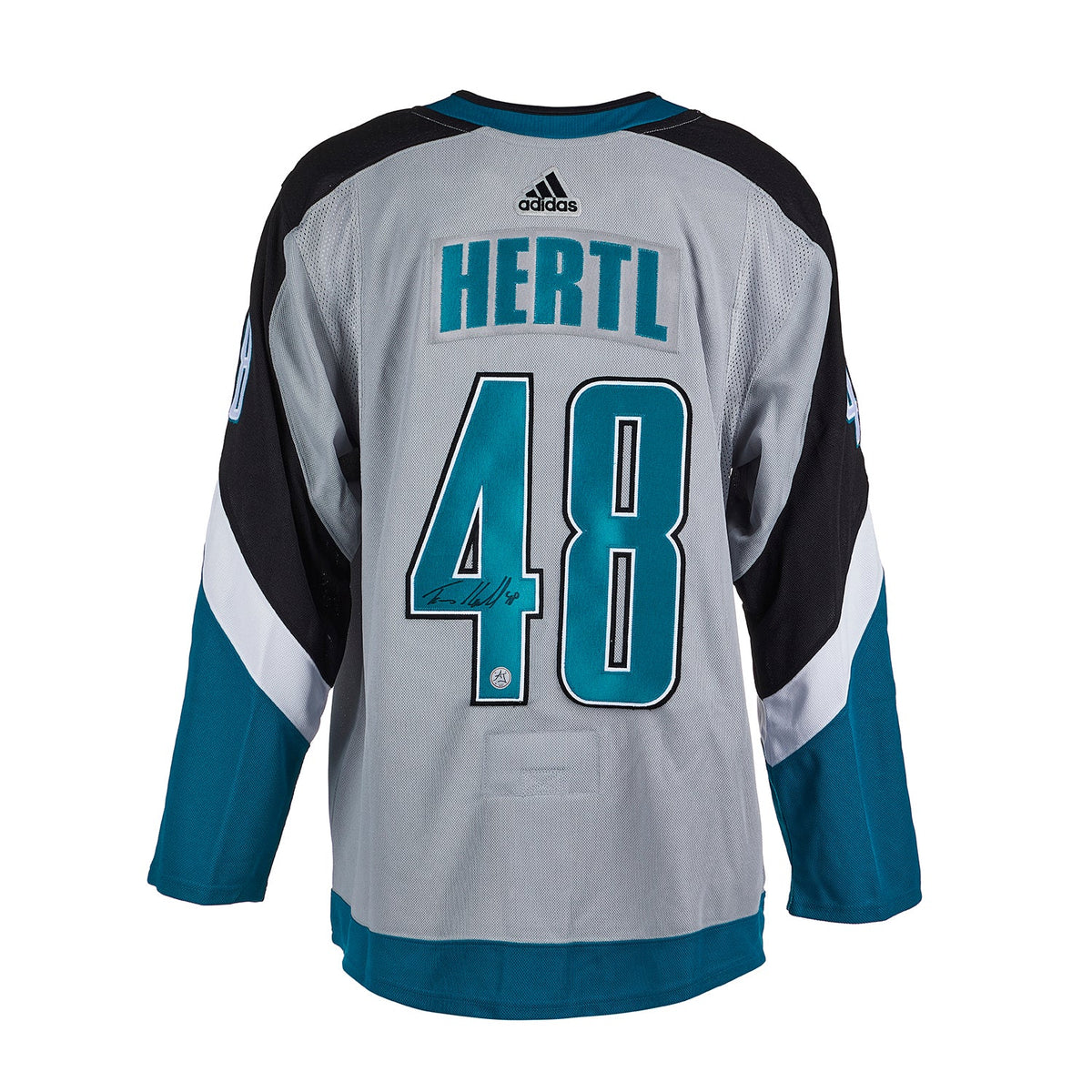 Tomas Hertl Signed San Jose Sharks Reverse Retro adidas Jersey product image 1, provided for visual reference and product