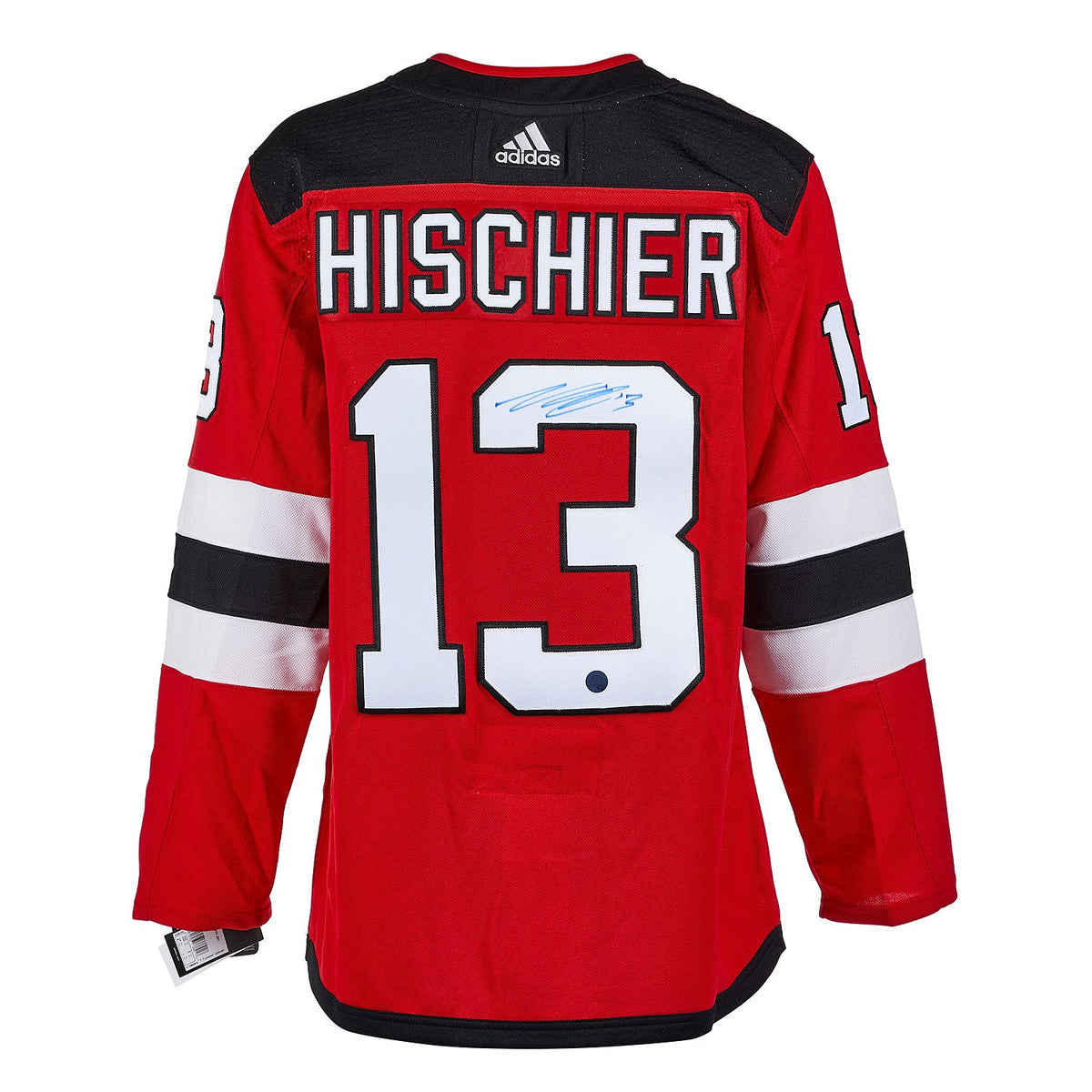 Nico Hischier Autographed New Jersey Devils adidas Jersey product image 1, provided for visual reference and product detail