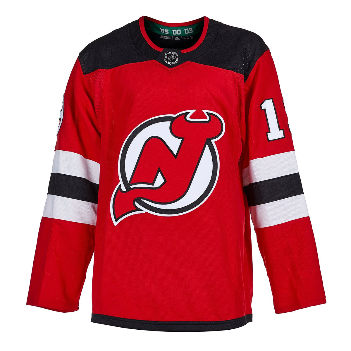 Nico Hischier Signed New Jersey Devils adidas Jersey with 1st Pick Note product image 2, provided for visual reference and